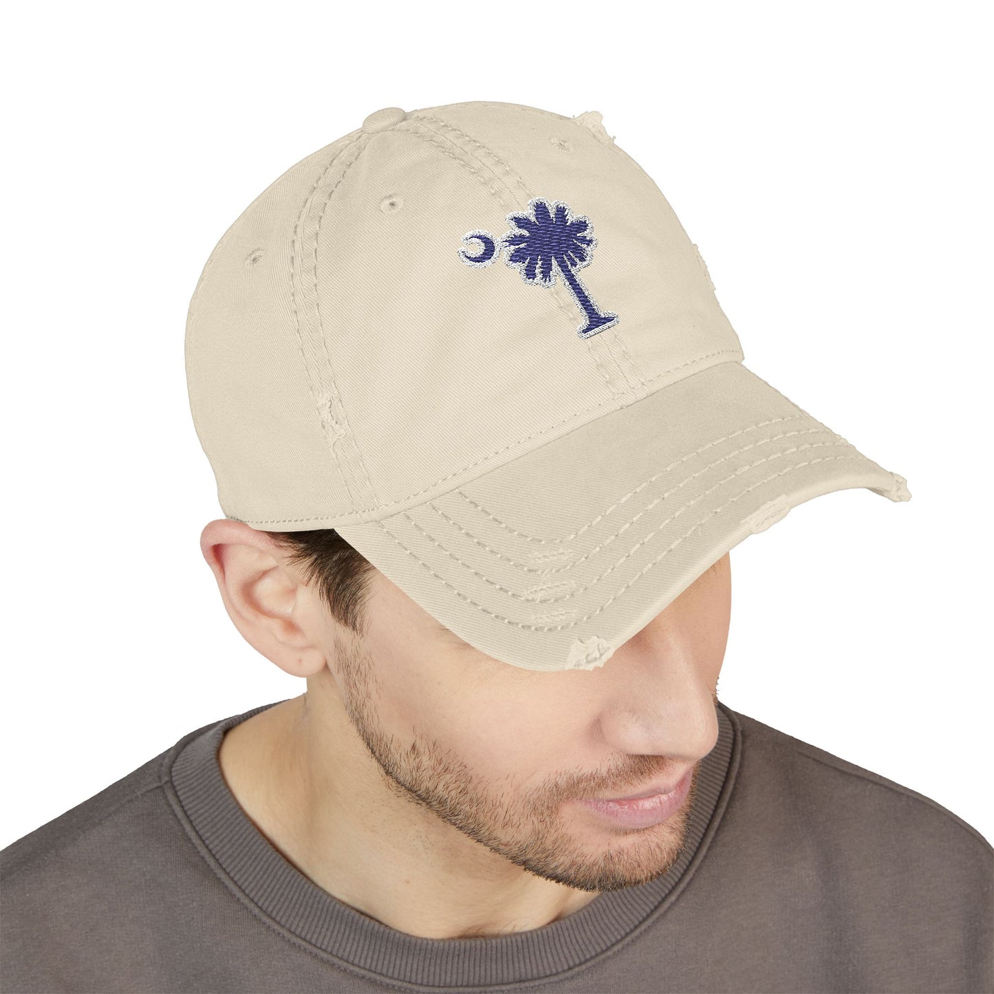 South Carolina Distressed Dad Hat (Embroidery)