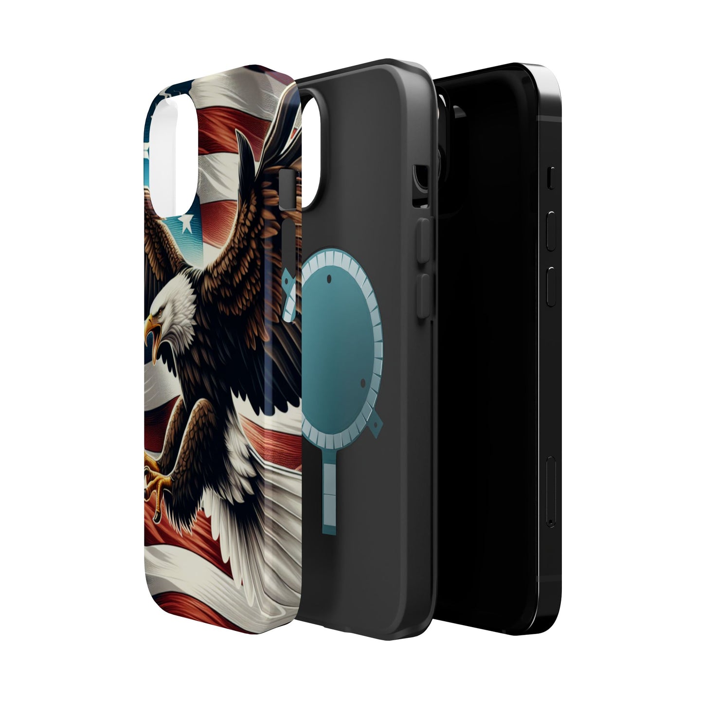 iPhone 13-16  Patriotic Eagle Magnetic Tough Cases, 4th of July
