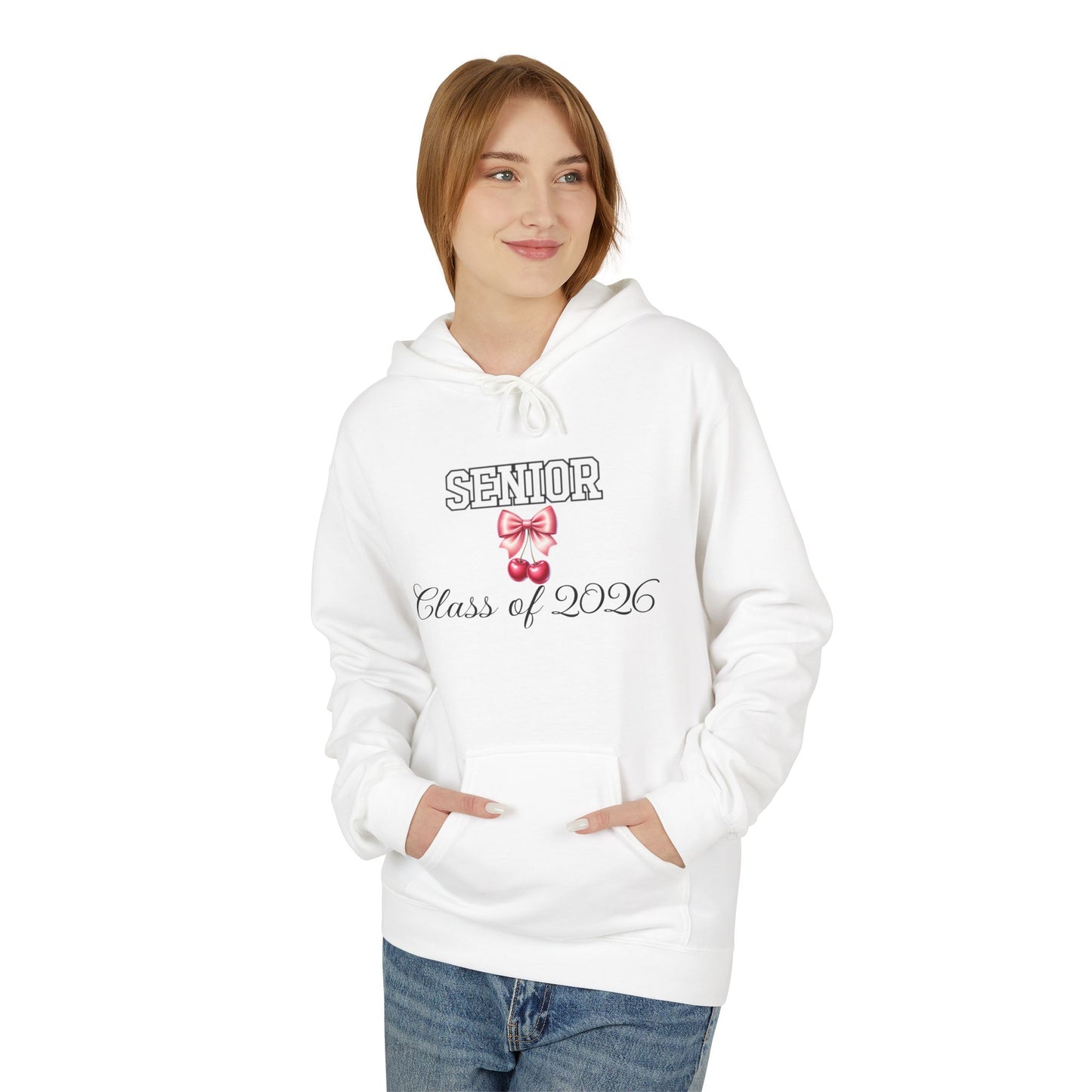 Sleek Senior Class of 2026 Hoodie, Graduation Gift, College Bound Apparel, Unisex Fleece Sweatshirt, Cozy Campus Wear