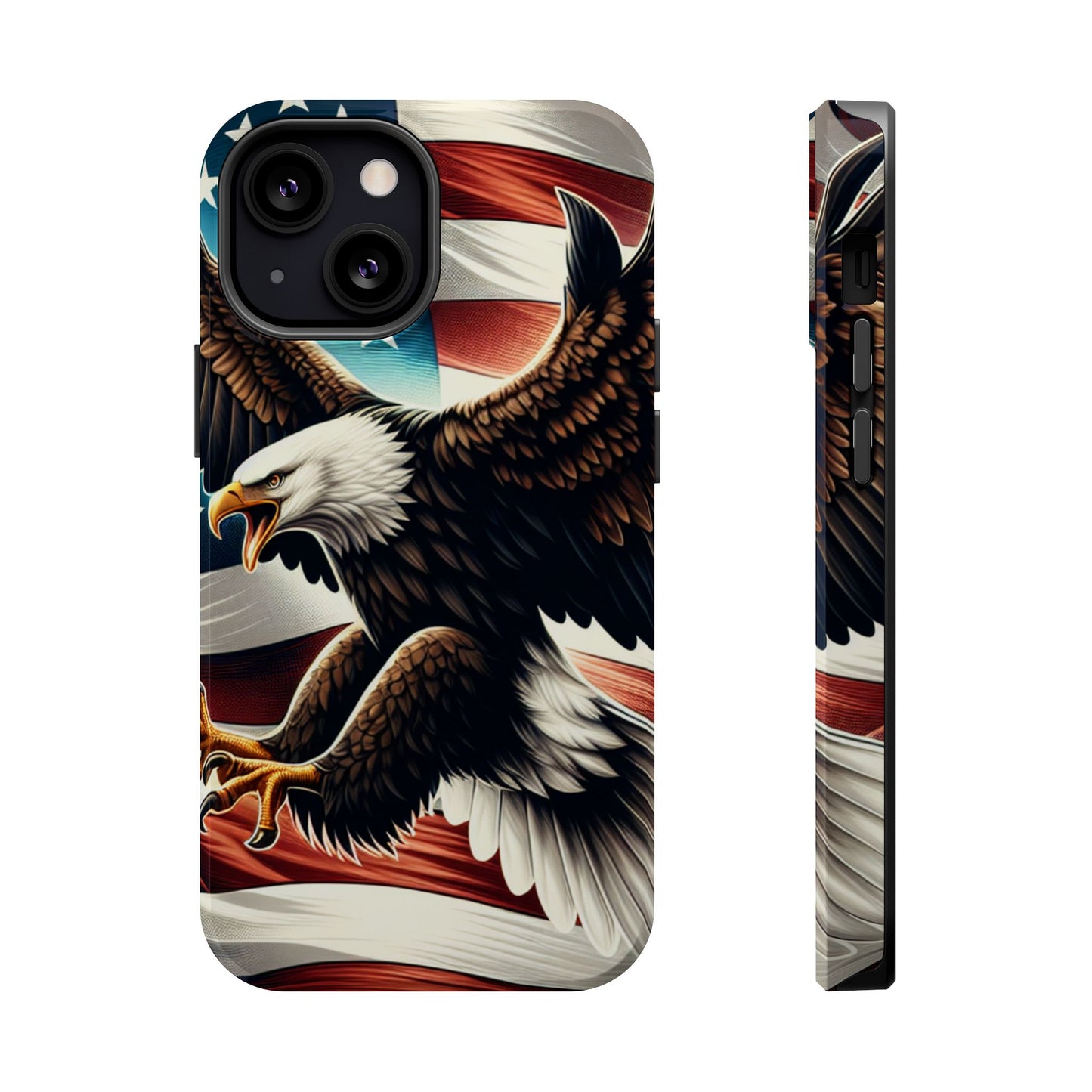 iPhone 13-16  Patriotic Eagle Magnetic Tough Cases, 4th of July