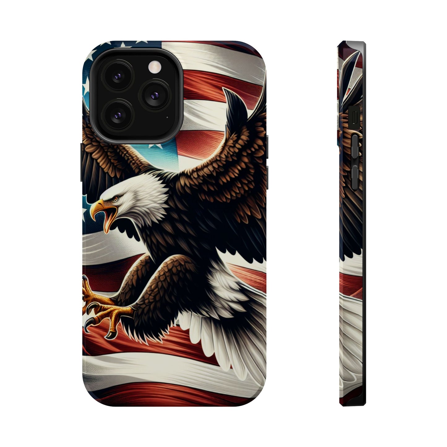 iPhone 13-16  Patriotic Eagle Magnetic Tough Cases, 4th of July