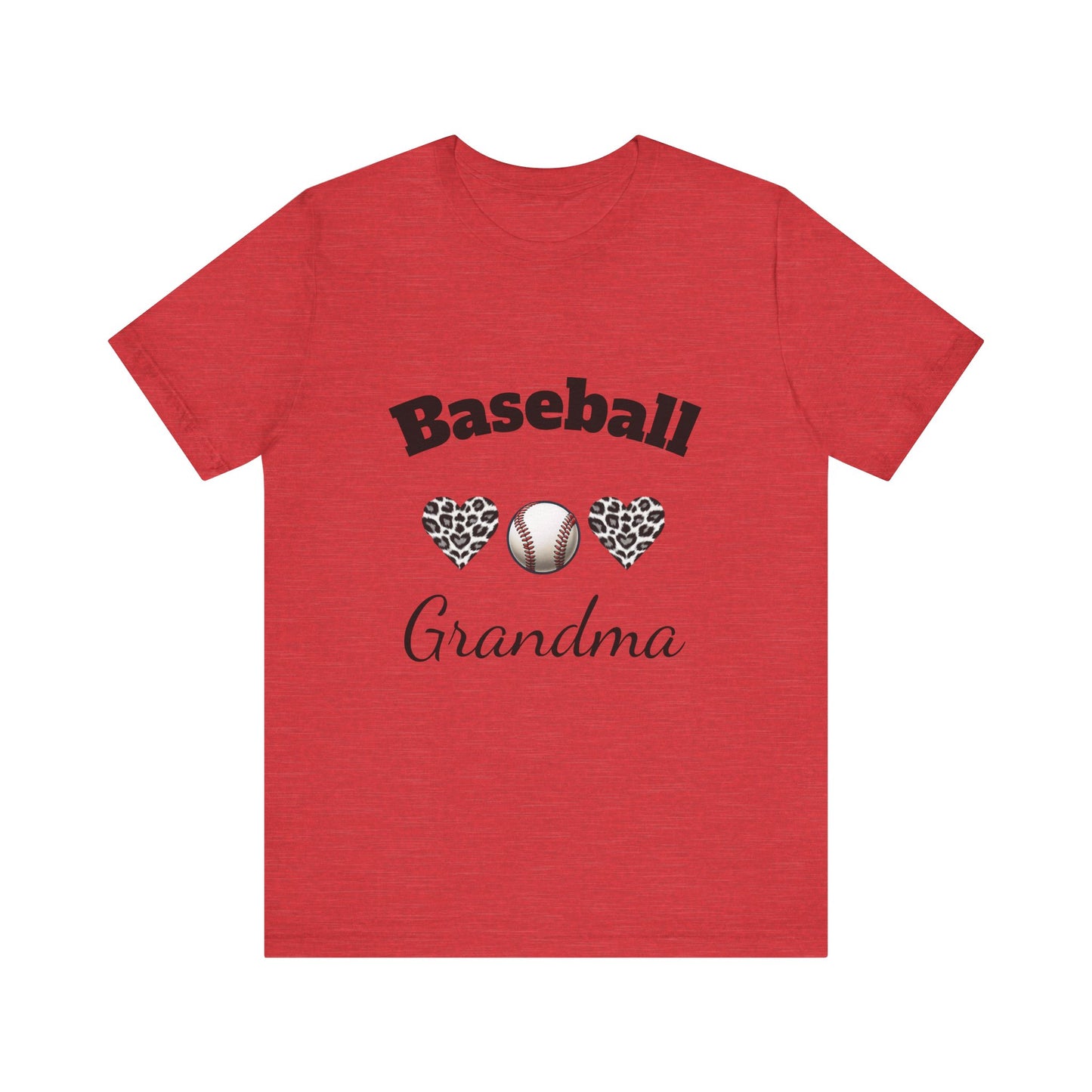 Grandma Baseball Tee with Personalized Name and Jersey Number on the back