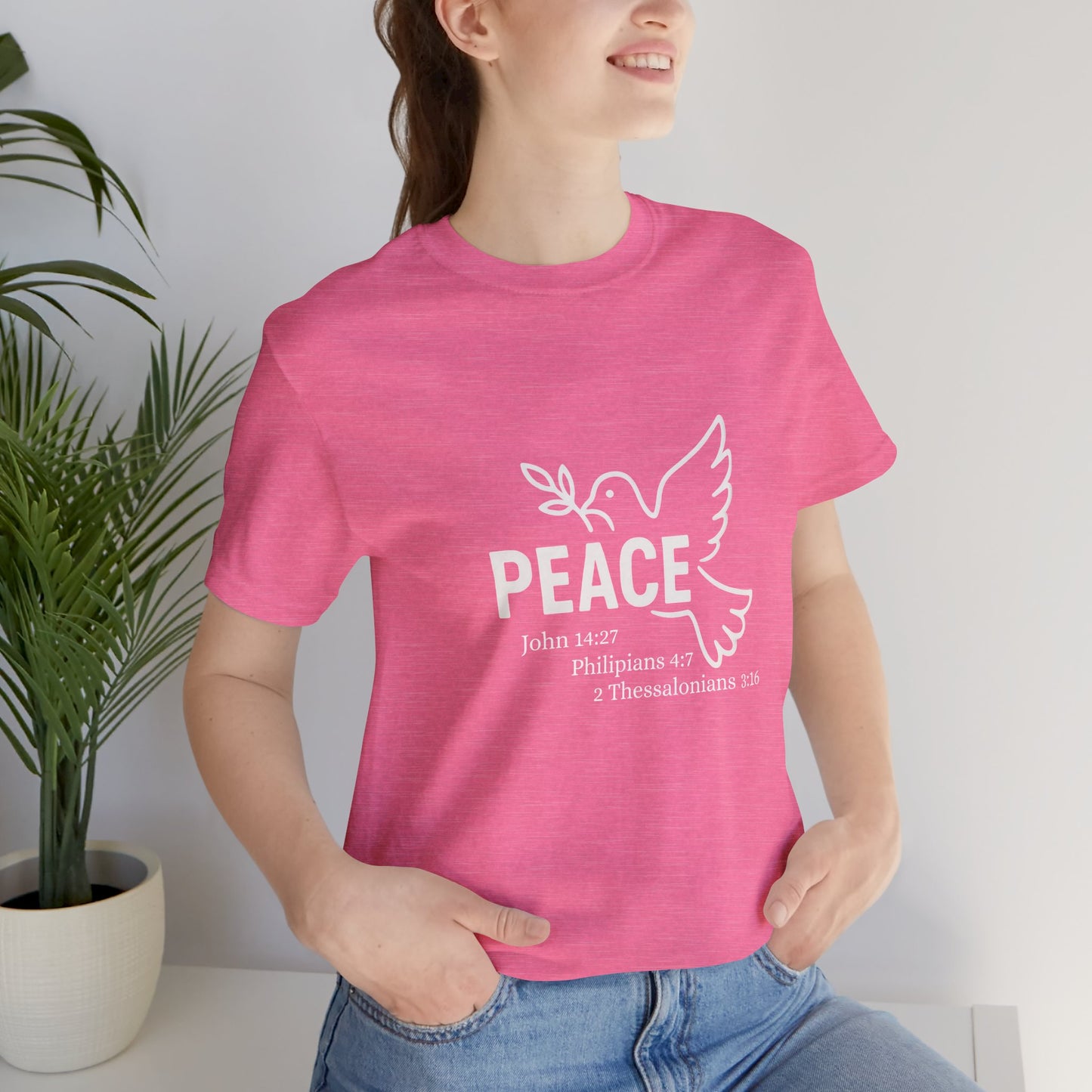 Peace Dove Unisex Tee - Casual Outfit, Gift for Peace Lovers, Earth Day, Minimalist Style, Inspirational Shirts