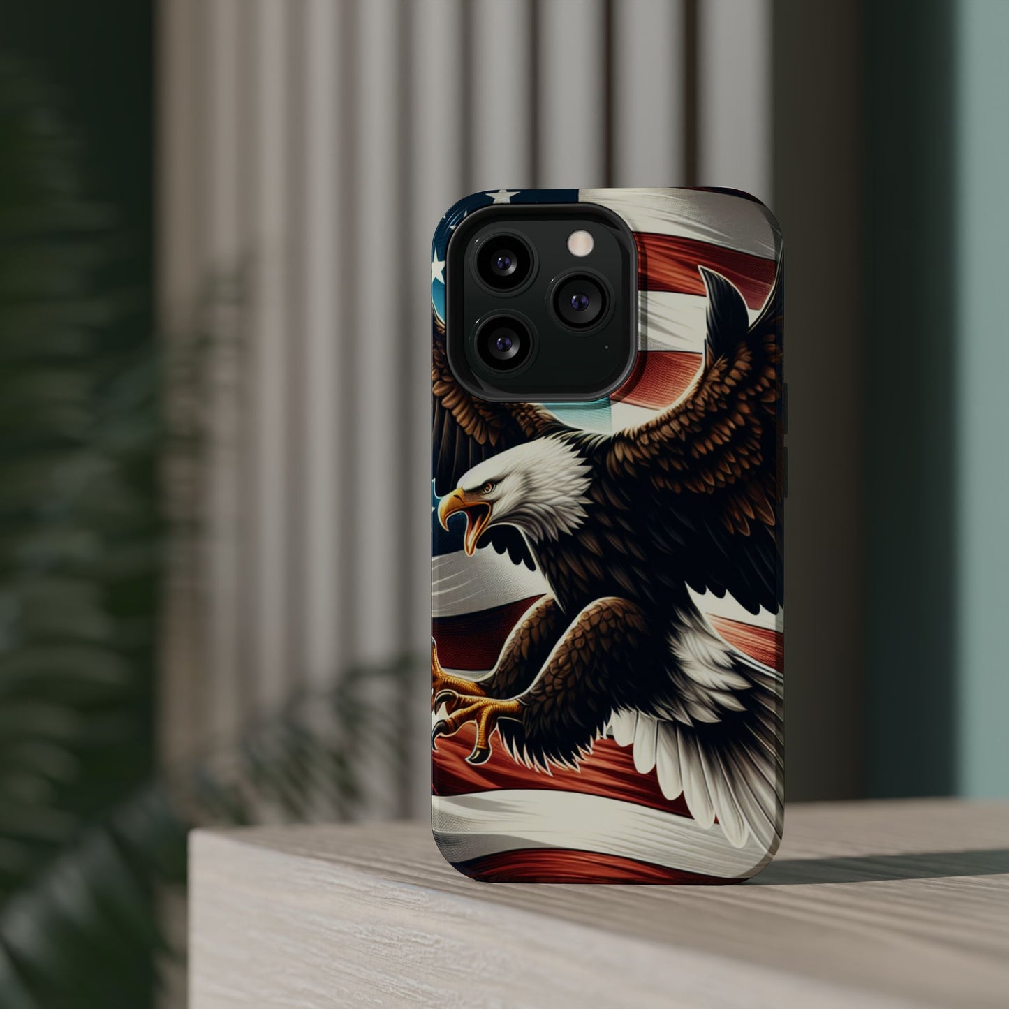 iPhone 13-16  Patriotic Eagle Magnetic Tough Cases, 4th of July