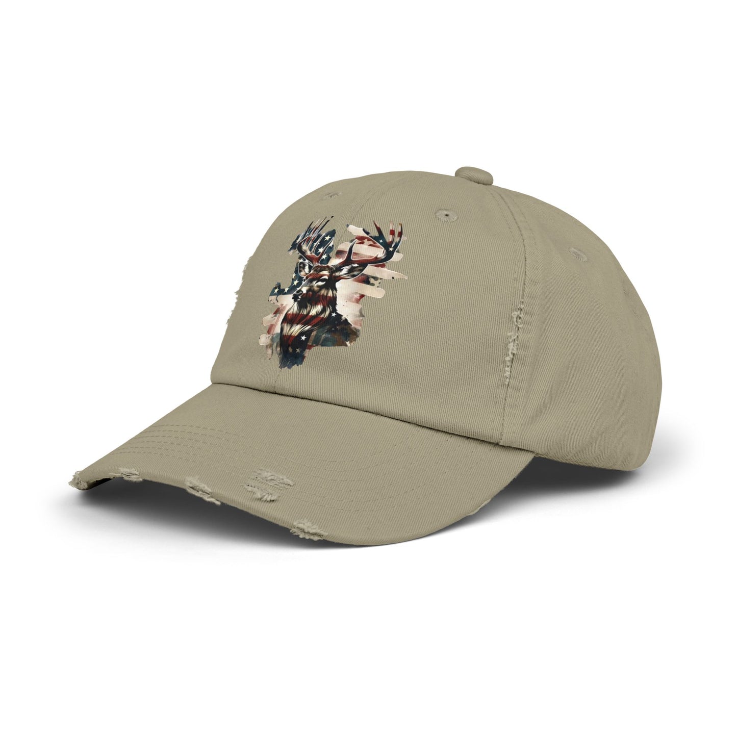 Vintage American Flag Deer Cap, 4th of July