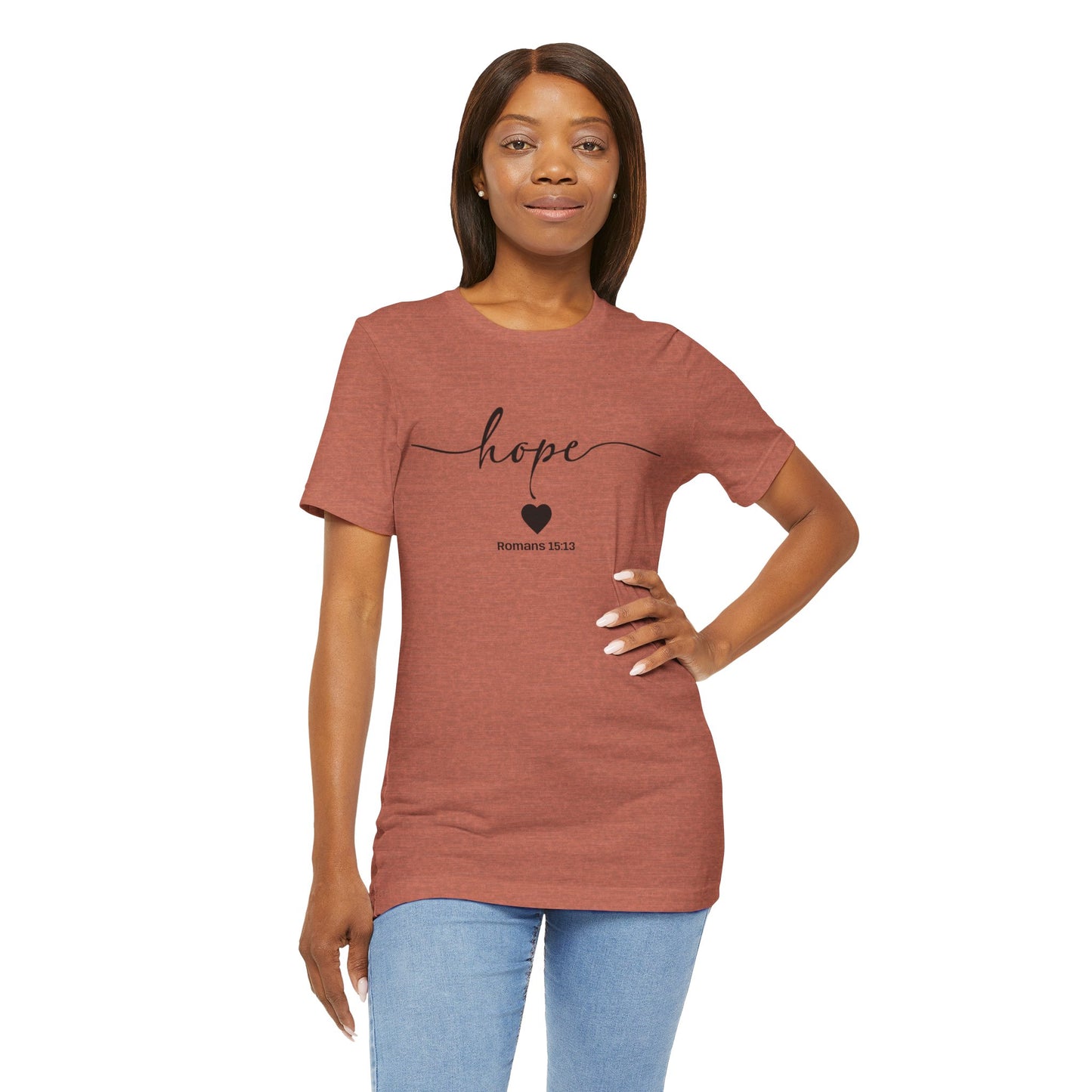 Hope-Inspired Unisex Short Sleeve Tee | Christian Gift, Inspirational Apparel, Motivational Shirt, Faith-Based Clothing, Bible Verse Tee