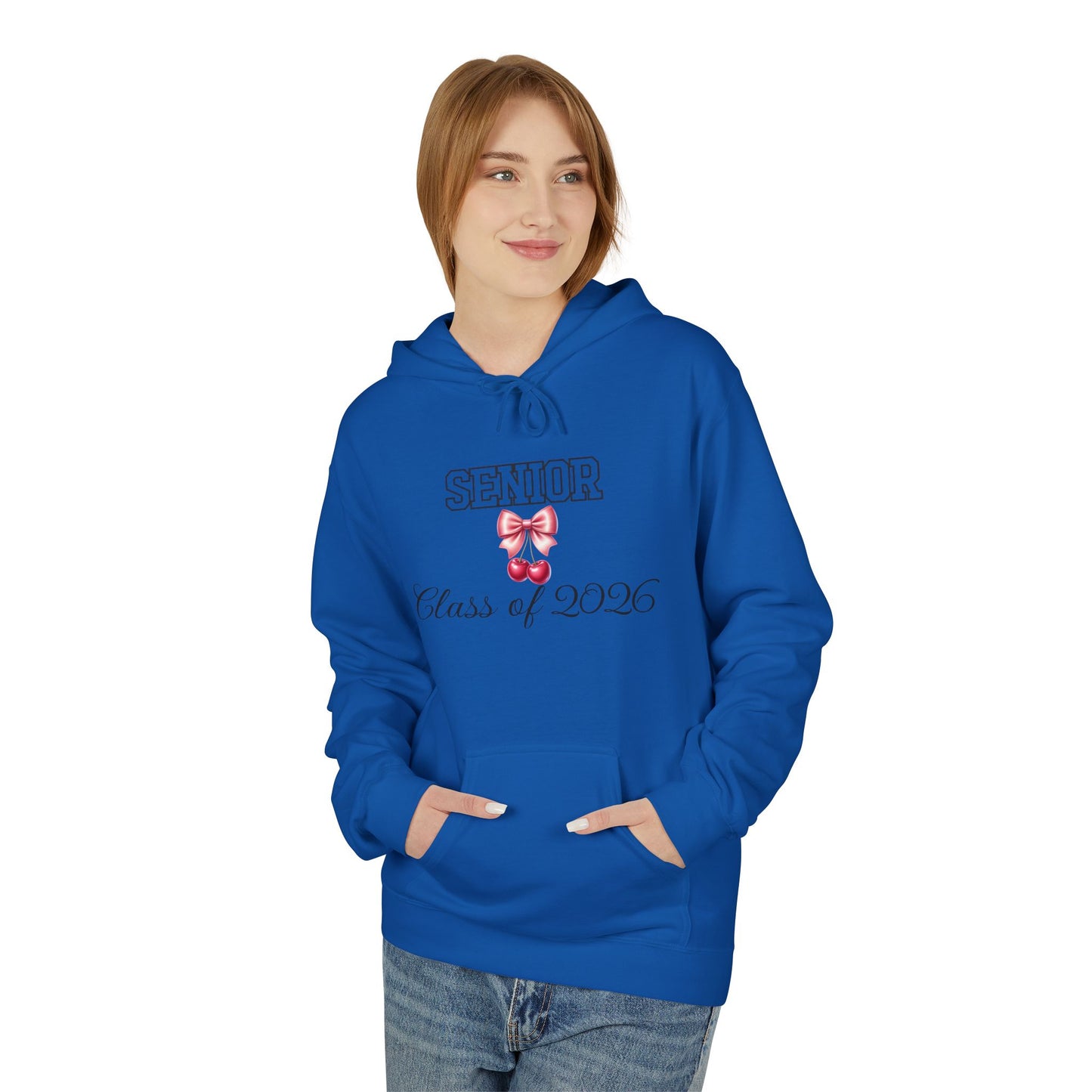 Sleek Senior Class of 2026 Hoodie, Graduation Gift, College Bound Apparel, Unisex Fleece Sweatshirt, Cozy Campus Wear