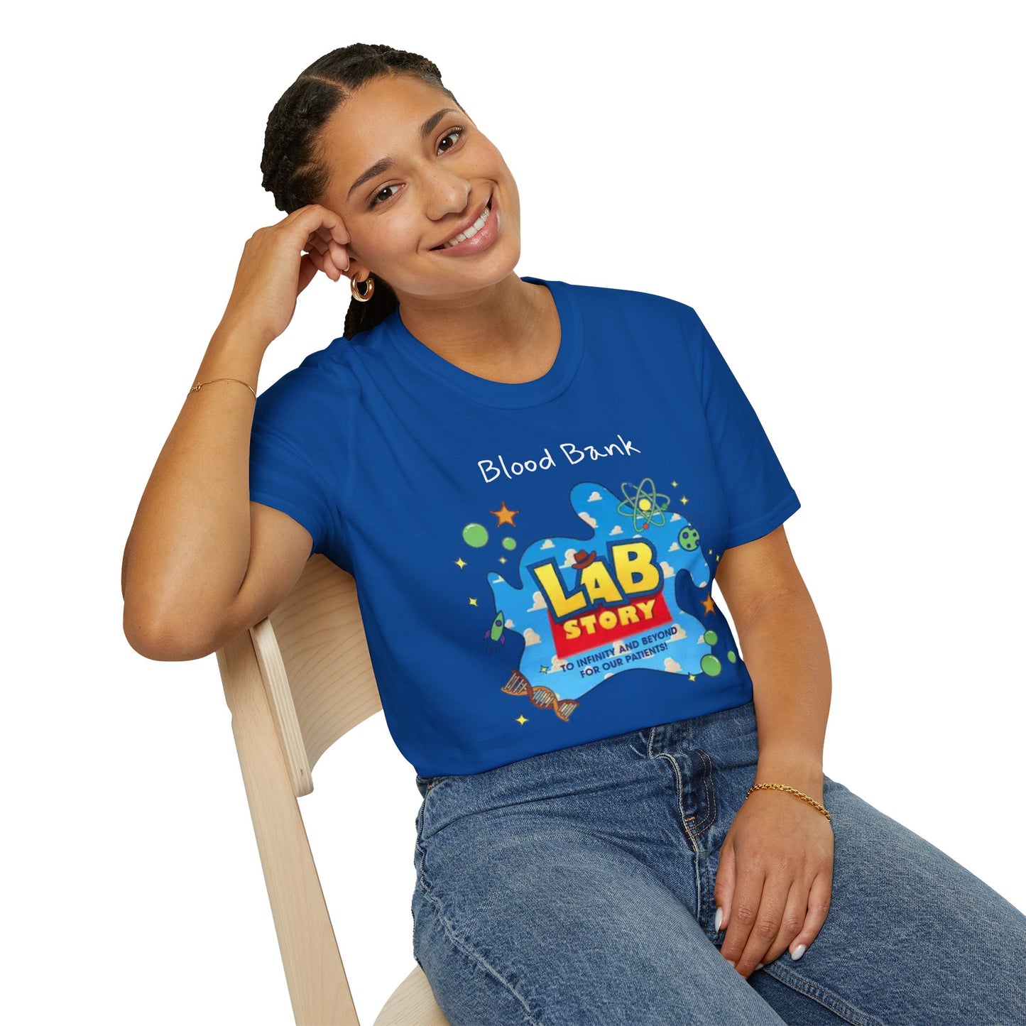 Lab Story Blood Bank 2026 T-Shirt | science graphic, playful lab design