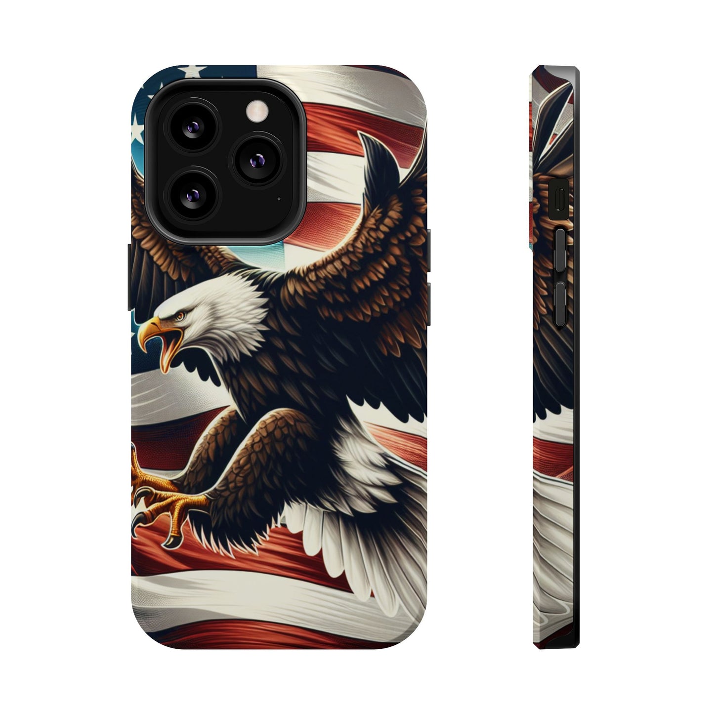 iPhone 13-16  Patriotic Eagle Magnetic Tough Cases, 4th of July