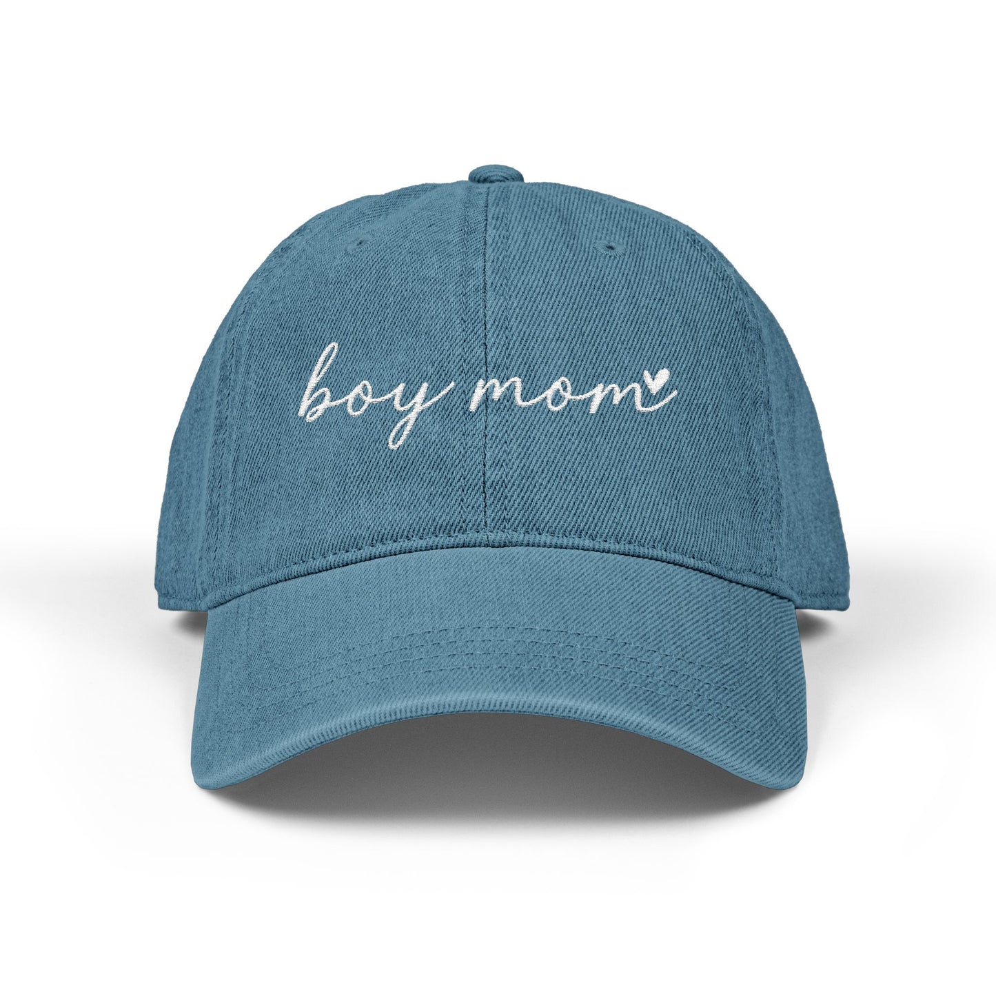 Denim Hat - 'Boy Mom' Embroidery, Perfect Gift for Moms