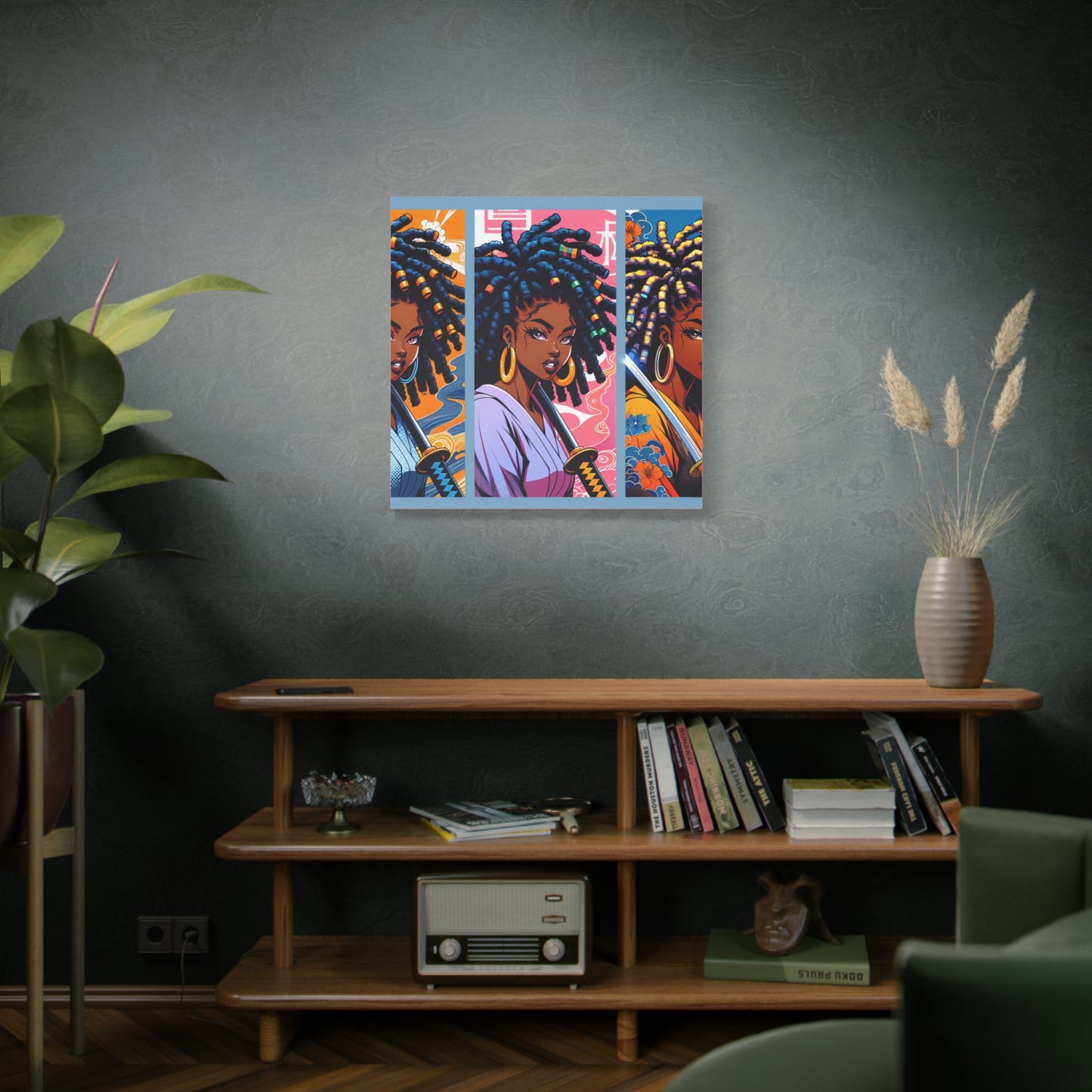Artistic Canvas Wall Decor, Afrocentric Artwork, Contemporary Home Decor, Unique Gift for Art Lovers, Black-Owned Art