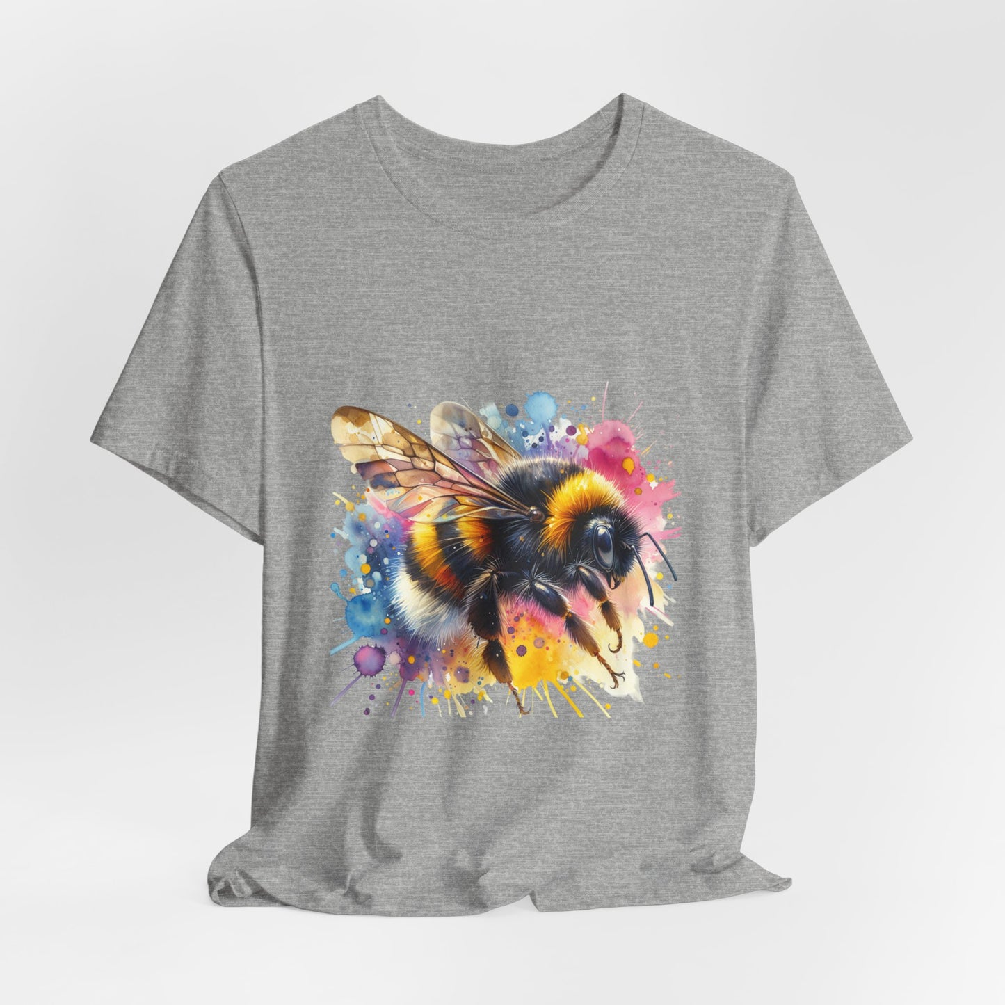 Bee Watercolor Unisex Tee | Nature Lover Gift, Summer Style, Eco-Friendly Fashion, Bee Conservation Awareness, Birthday Present