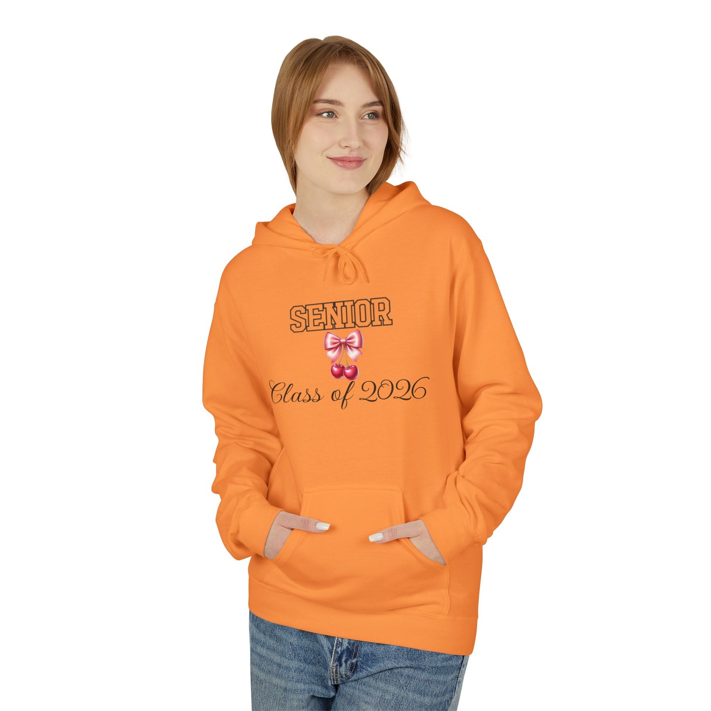 Sleek Senior Class of 2026 Hoodie, Graduation Gift, College Bound Apparel, Unisex Fleece Sweatshirt, Cozy Campus Wear
