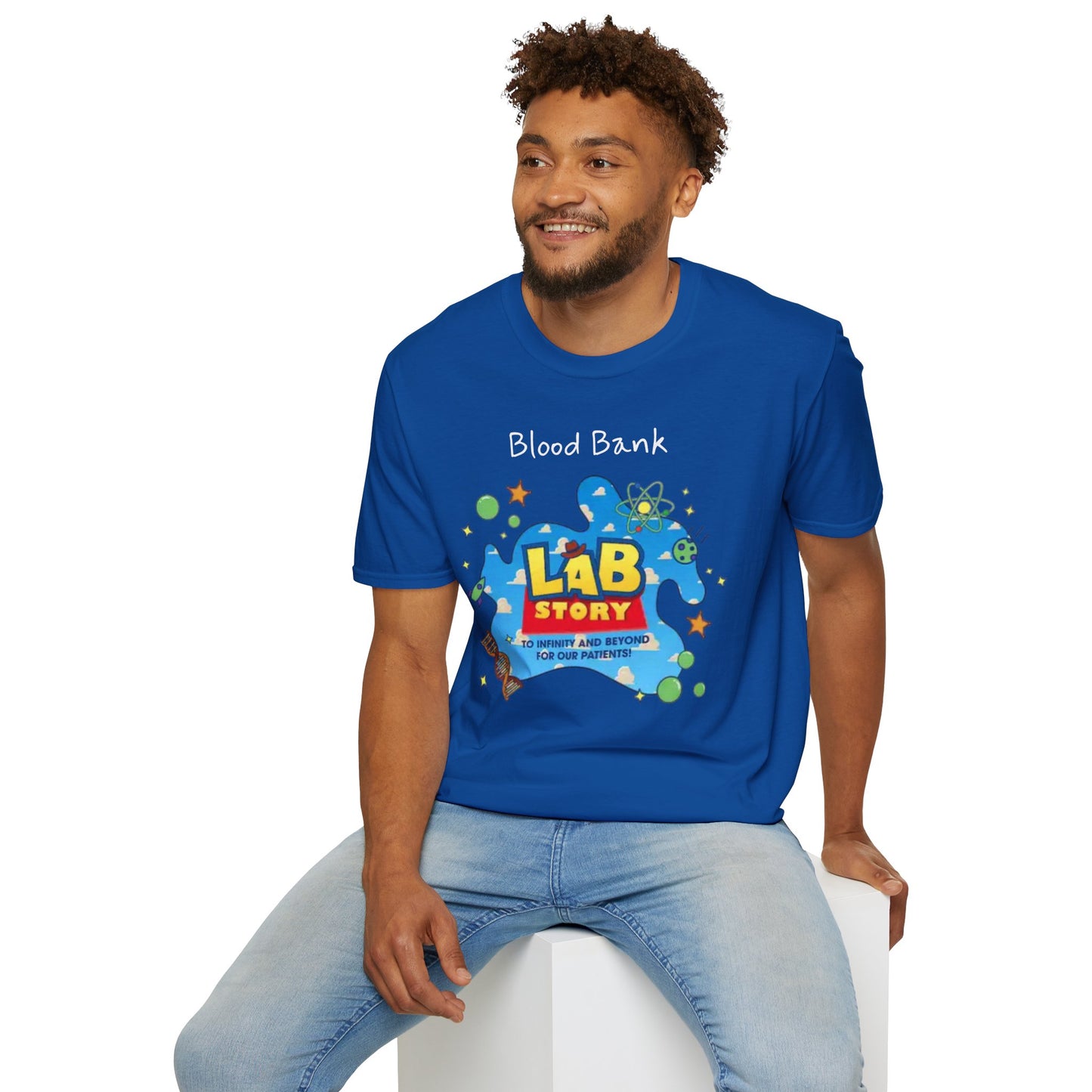 Lab Story Blood Bank 2026 T-Shirt | science graphic, playful lab design