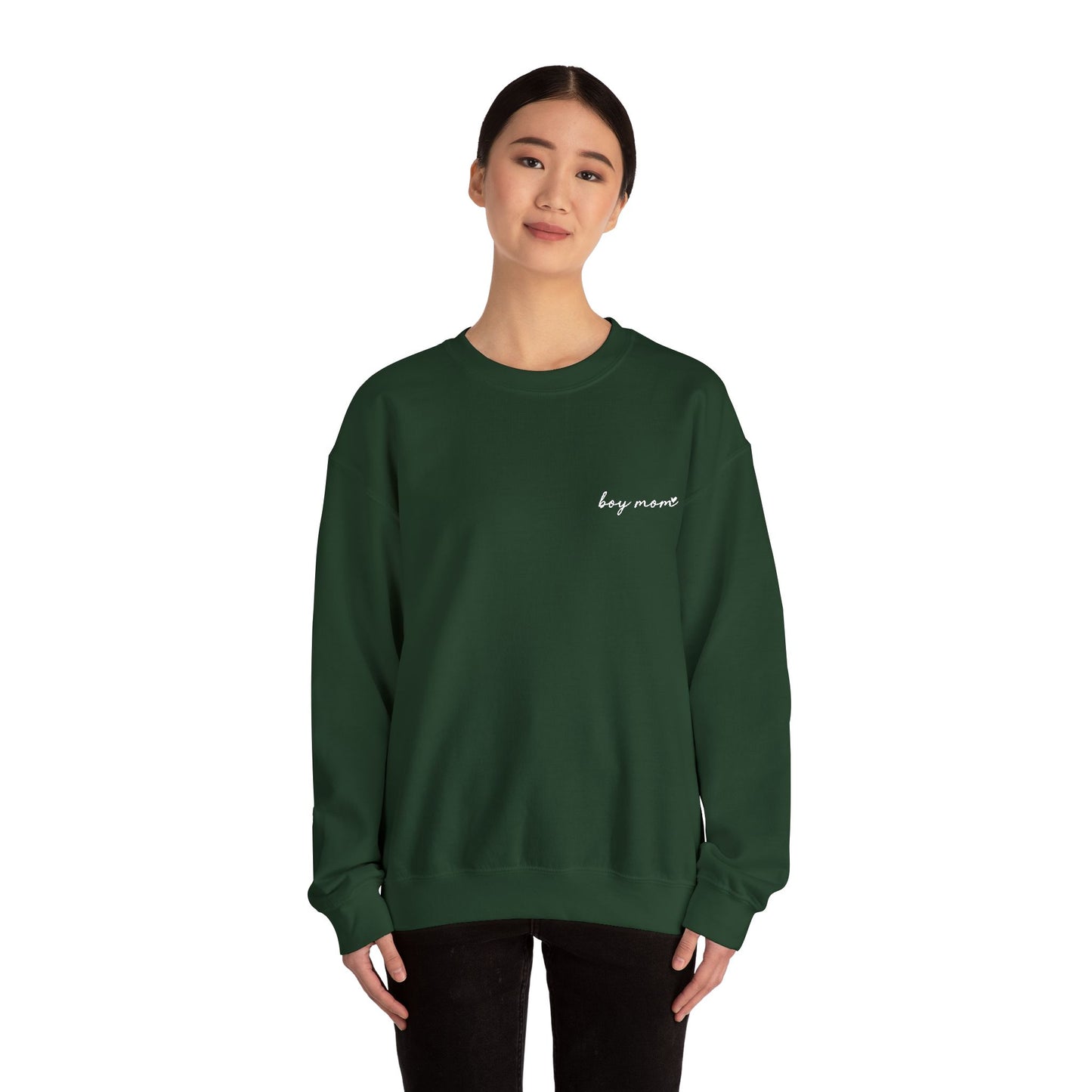 Embroidered Boy Mom Unisex Heavy Blend™ Crewneck Sweatshirt
