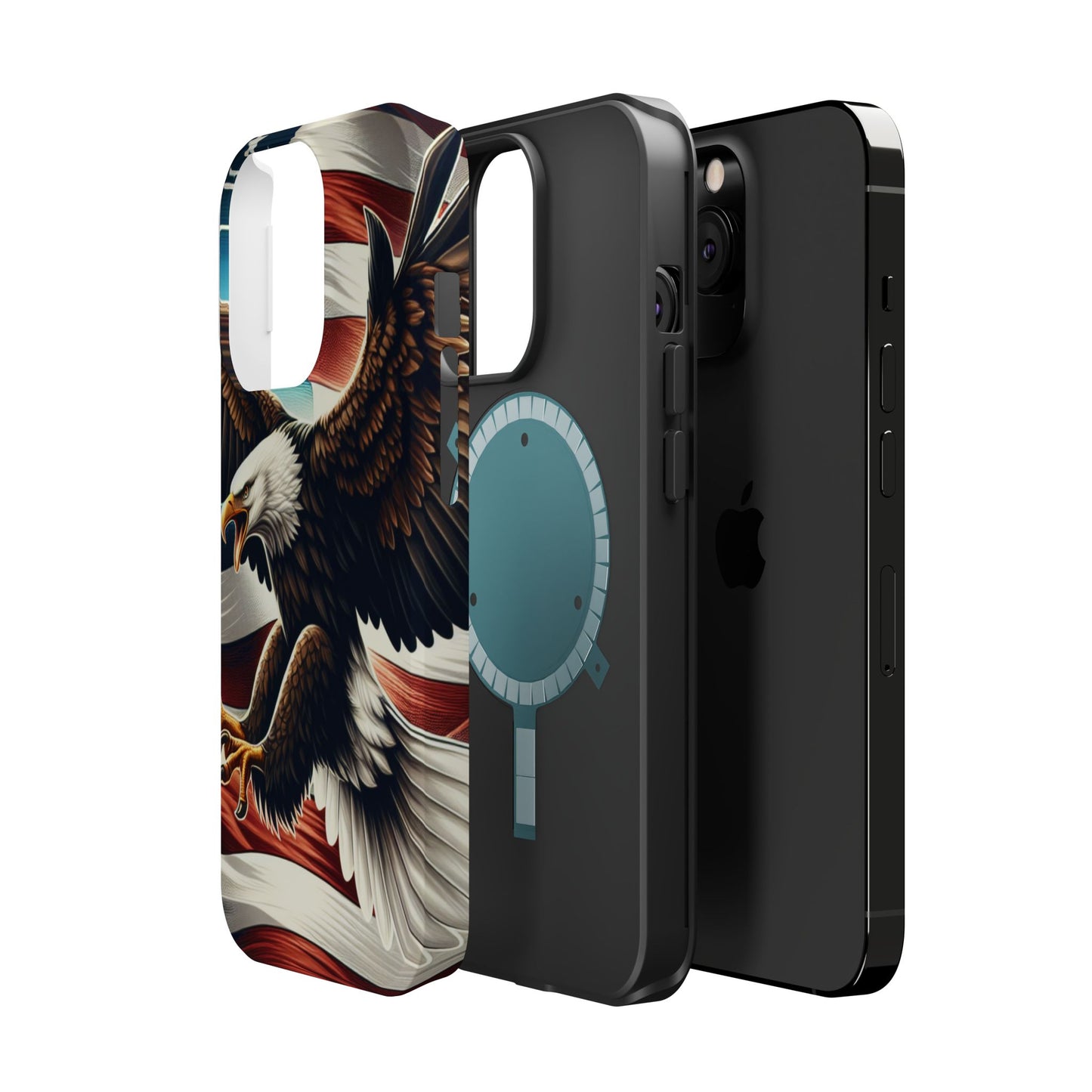 iPhone 13-16  Patriotic Eagle Magnetic Tough Cases, 4th of July
