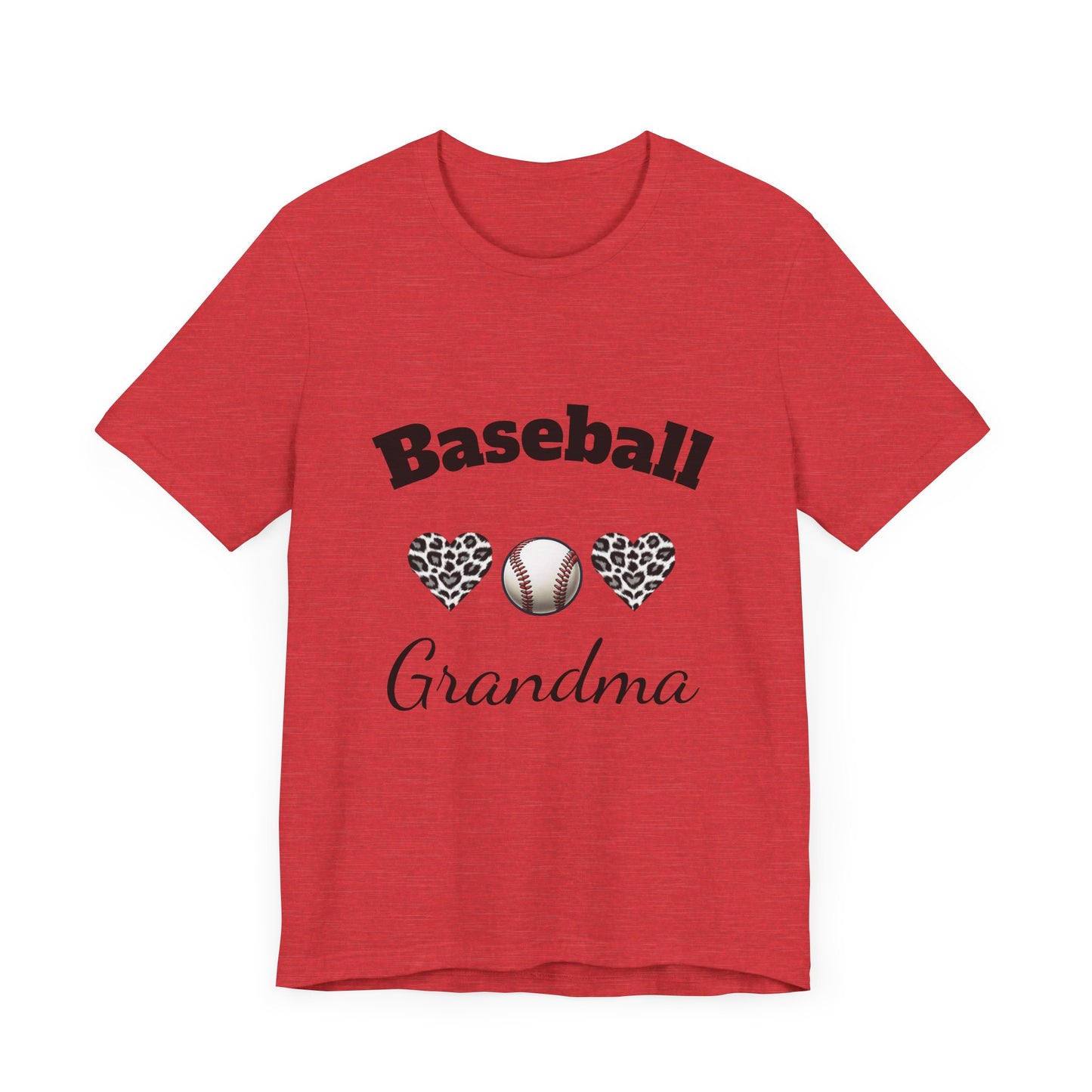 Grandma Baseball Tee with Personalized Name and Jersey Number on the back
