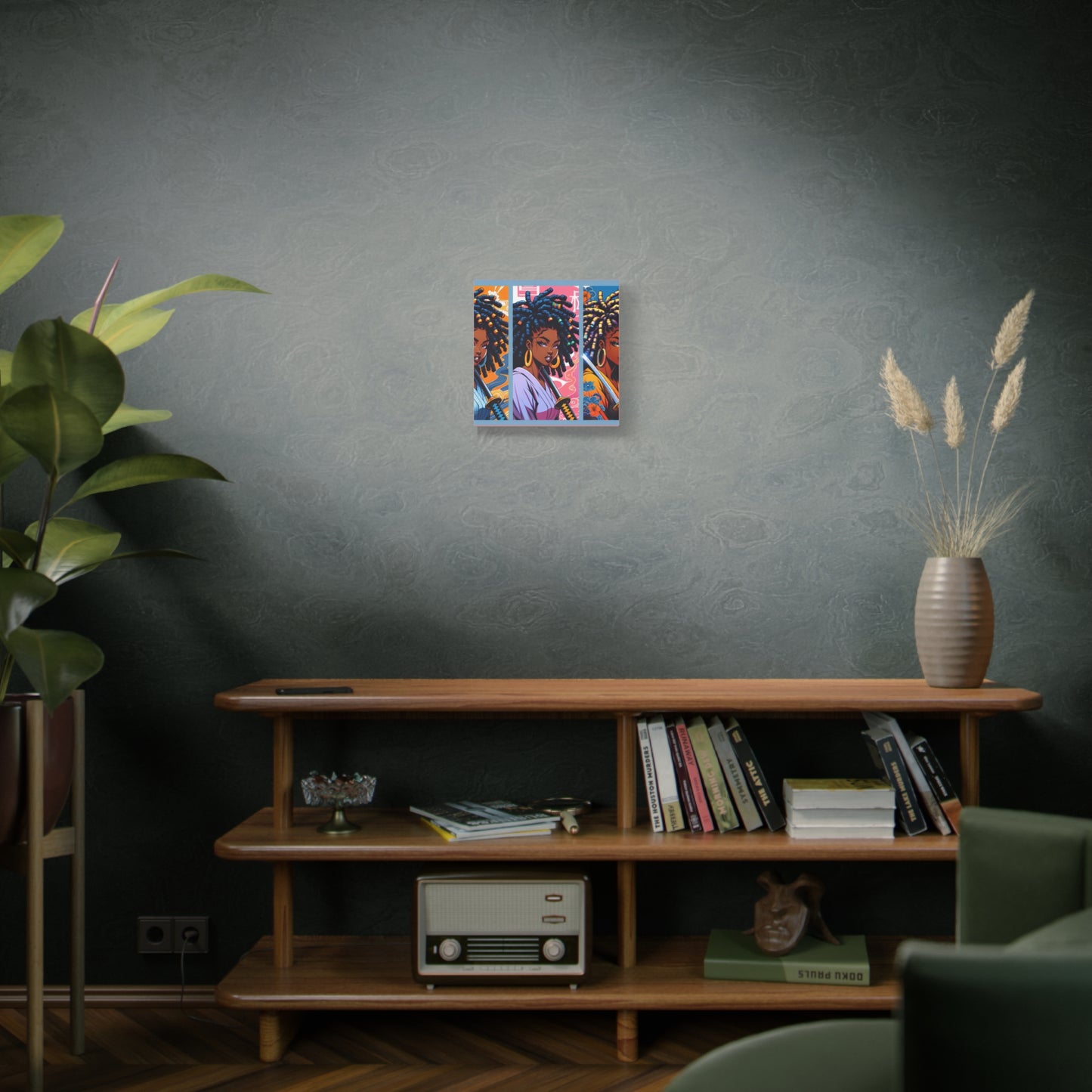 Artistic Canvas Wall Decor, Afrocentric Artwork, Contemporary Home Decor, Unique Gift for Art Lovers, Black-Owned Art