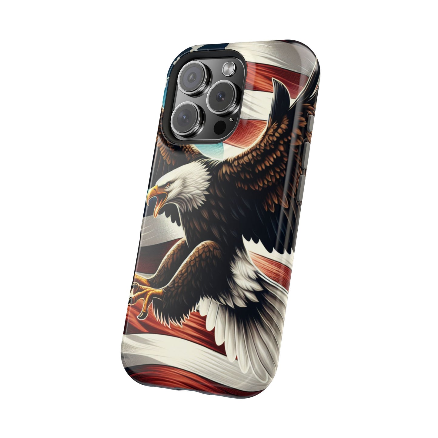 iPhone 13-16  Patriotic Eagle Magnetic Tough Cases, 4th of July