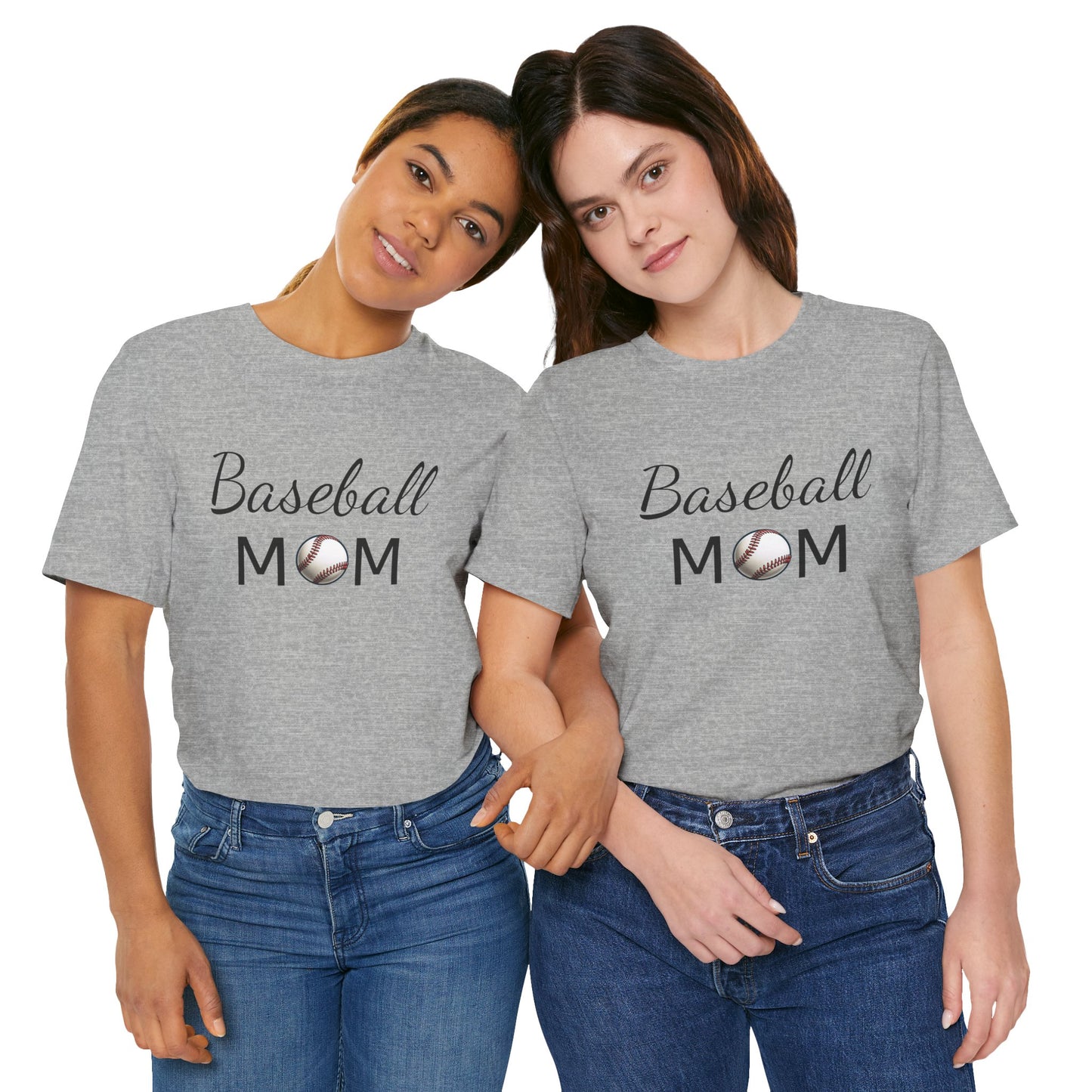 Mom Baseball Tee with Personalized Name and Jersey Number on the back