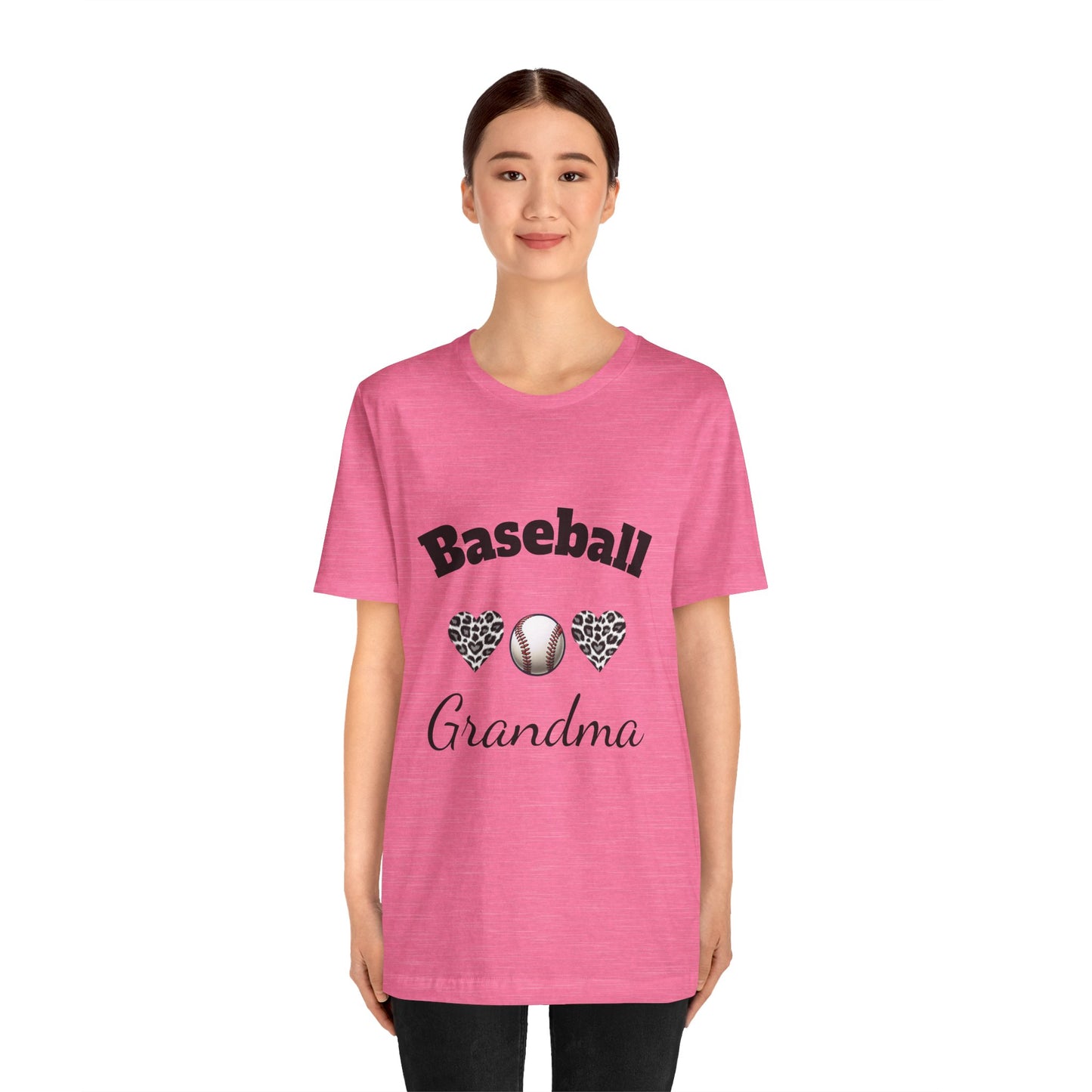 Grandma Baseball Tee with Personalized Name and Jersey Number on the back