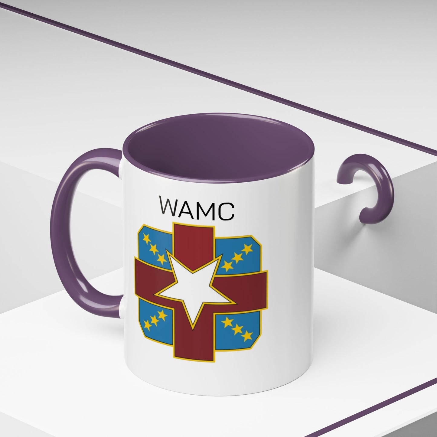 Womack, WAMC, Patriotic Accent Coffee Mug - Perfect for Veterans, Military Families, Heroic Moments, Unique Gifts, and Daily Inspiration