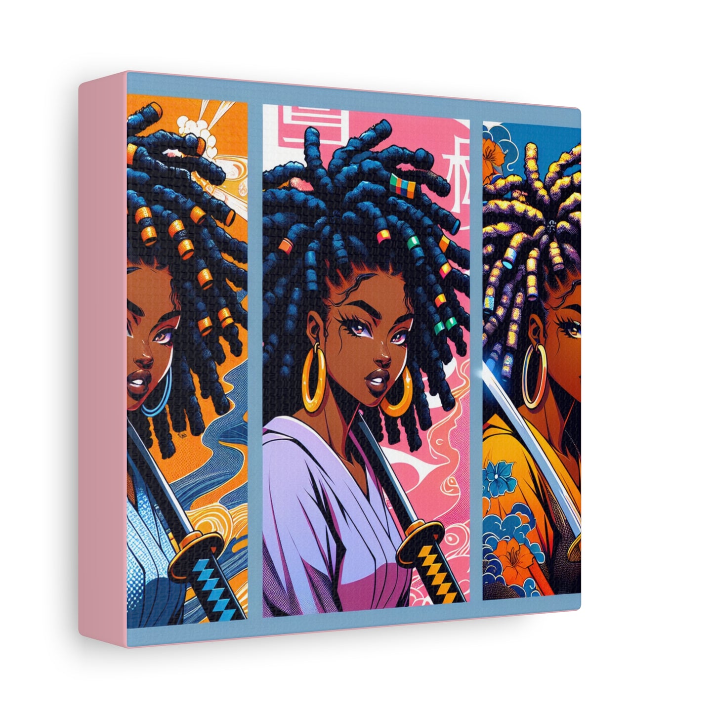 Artistic Canvas Wall Decor, Afrocentric Artwork, Contemporary Home Decor, Unique Gift for Art Lovers, Black-Owned Art