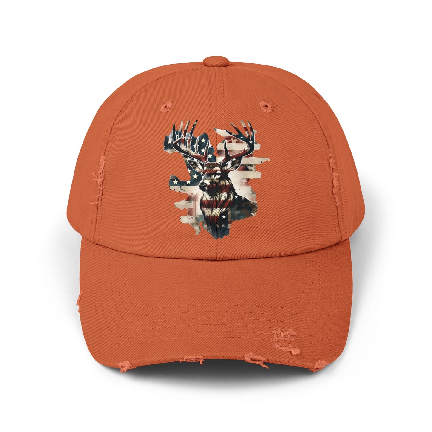 Vintage American Flag Deer Cap, 4th of July