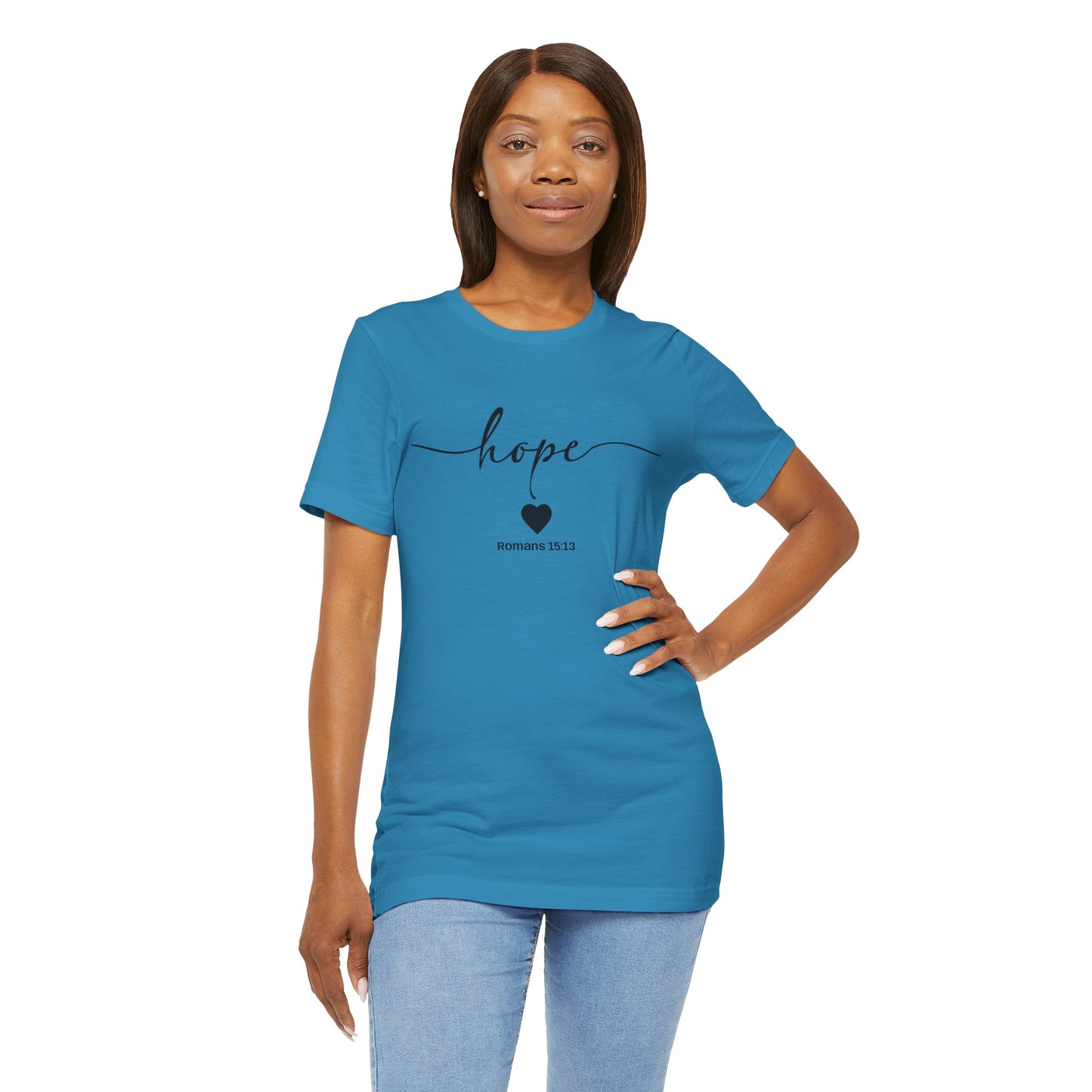 Hope-Inspired Unisex Short Sleeve Tee | Christian Gift, Inspirational Apparel, Motivational Shirt, Faith-Based Clothing, Bible Verse Tee
