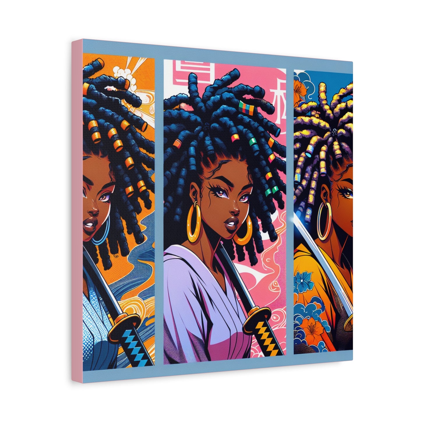 Artistic Canvas Wall Decor, Afrocentric Artwork, Contemporary Home Decor, Unique Gift for Art Lovers, Black-Owned Art