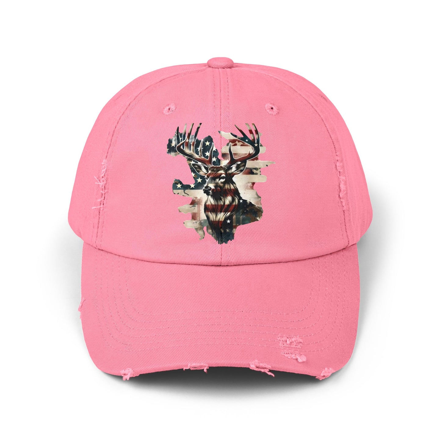 Vintage American Flag Deer Cap, 4th of July