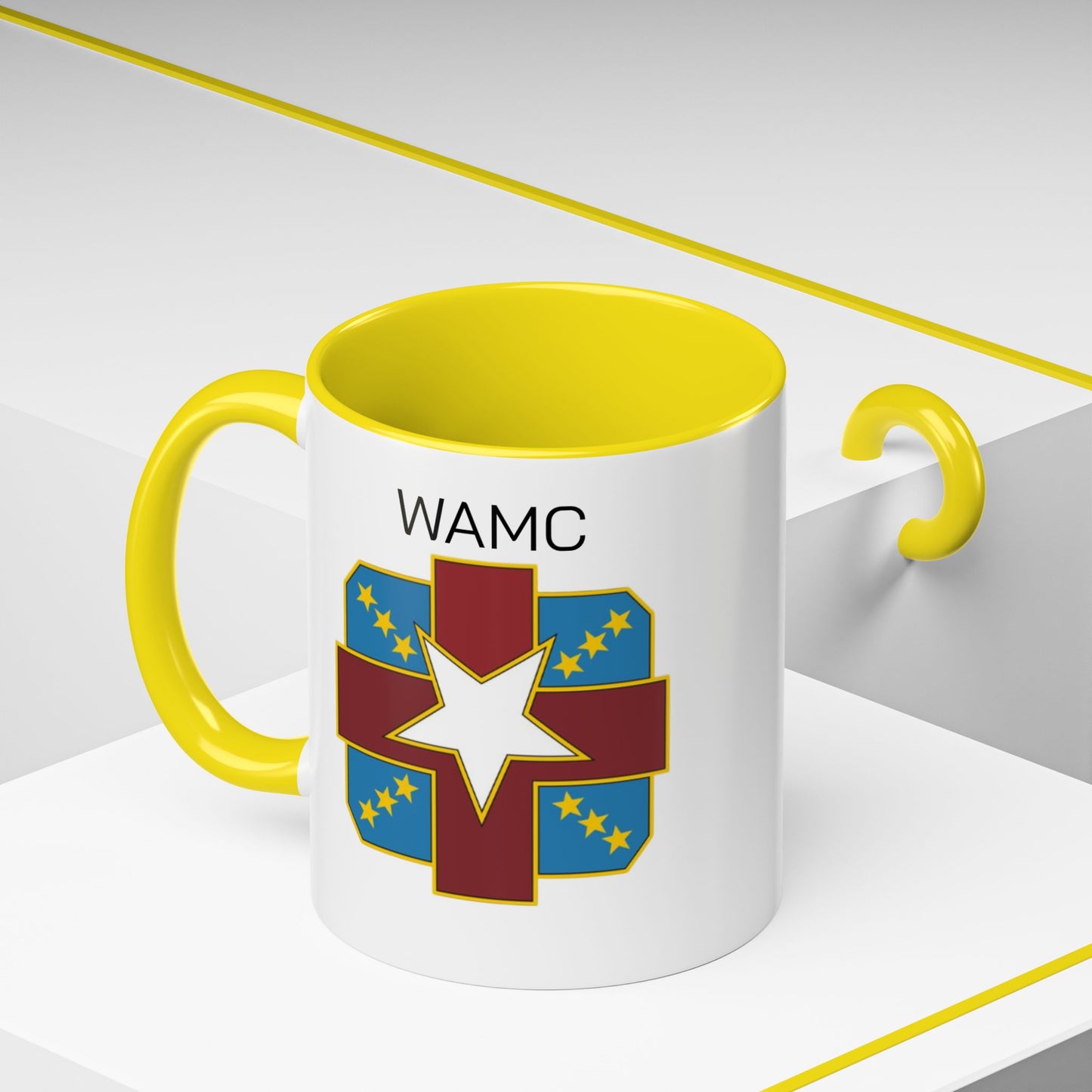 Womack, WAMC, Patriotic Accent Coffee Mug - Perfect for Veterans, Military Families, Heroic Moments, Unique Gifts, and Daily Inspiration