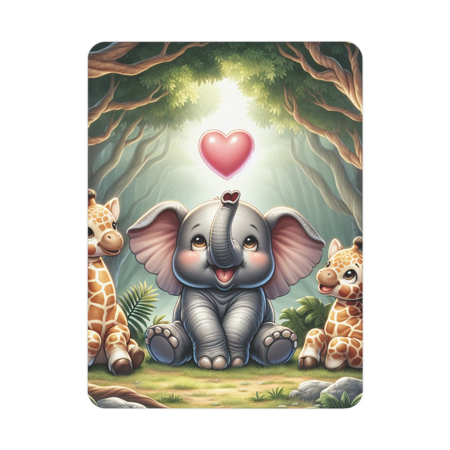 Adorable Toddler Blanket with Friendly Animal Friends, Kids Gift, Nursery Decor, Baby Shower Gift, Cute Home Blanket
