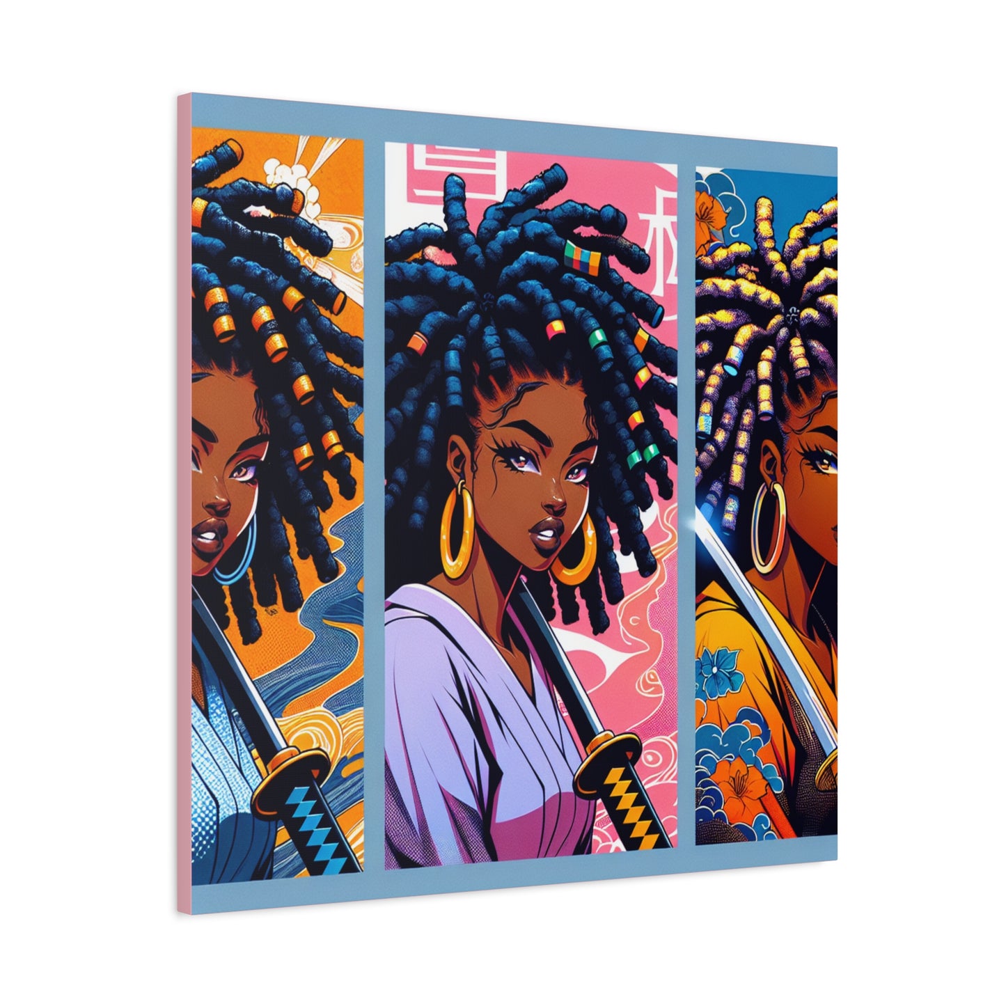 Artistic Canvas Wall Decor, Afrocentric Artwork, Contemporary Home Decor, Unique Gift for Art Lovers, Black-Owned Art