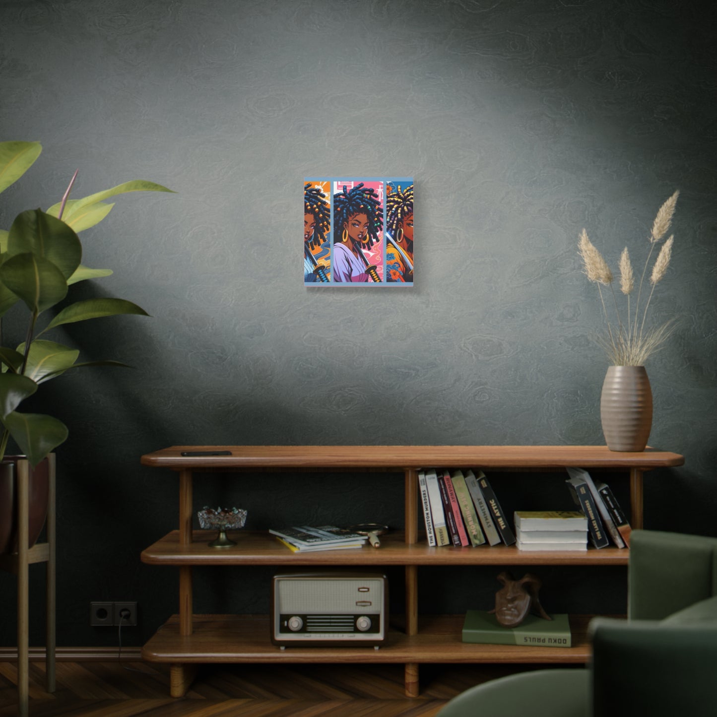 Artistic Canvas Wall Decor, Afrocentric Artwork, Contemporary Home Decor, Unique Gift for Art Lovers, Black-Owned Art