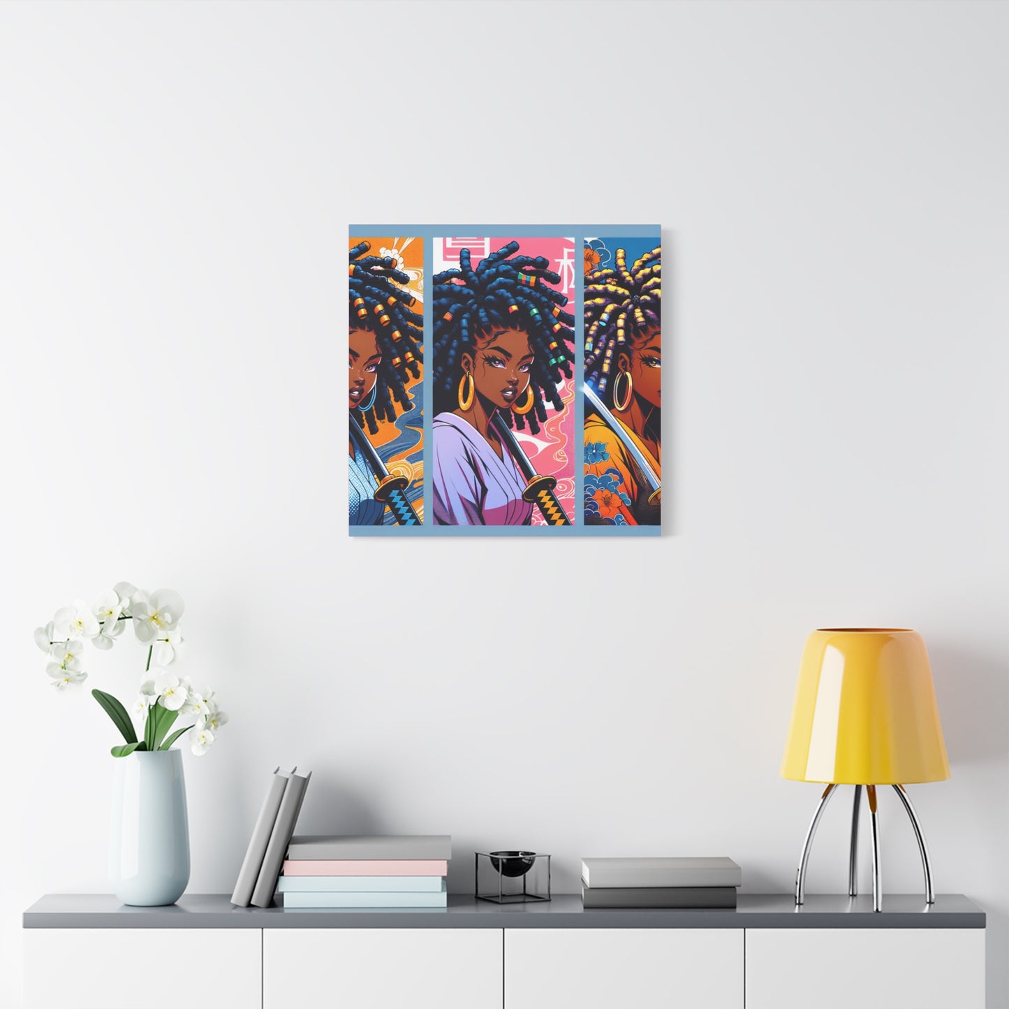 Artistic Canvas Wall Decor, Afrocentric Artwork, Contemporary Home Decor, Unique Gift for Art Lovers, Black-Owned Art