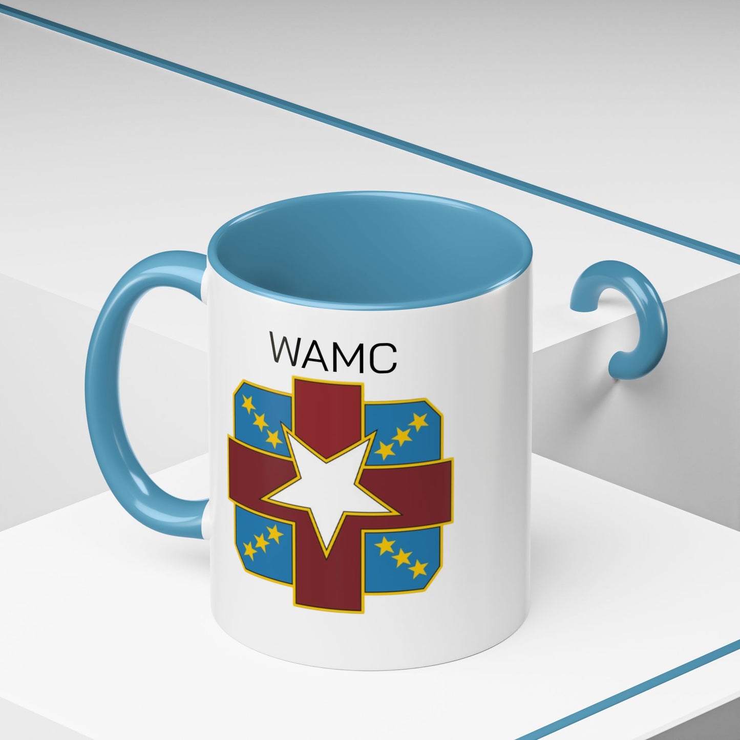 Womack, WAMC, Patriotic Accent Coffee Mug - Perfect for Veterans, Military Families, Heroic Moments, Unique Gifts, and Daily Inspiration