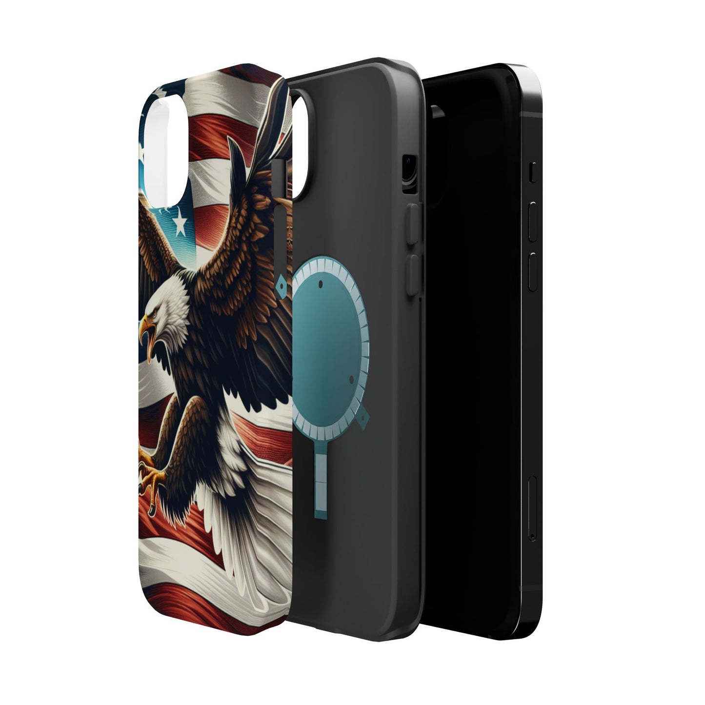 iPhone 13-16  Patriotic Eagle Magnetic Tough Cases, 4th of July