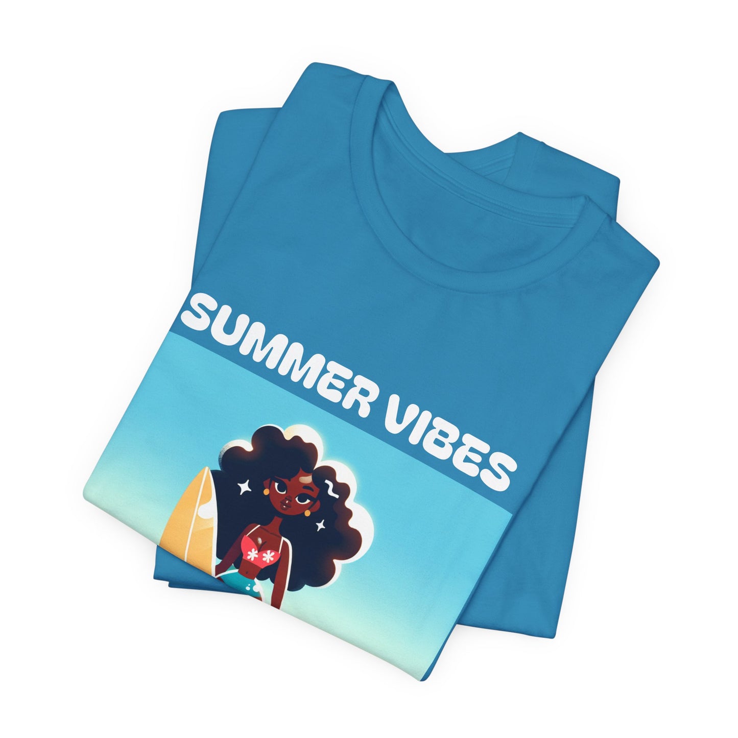 Summer Vibes, Fun Tee, Unisex Short Sleeve T-Shirt, Beachwear, Vacation Outfit, Fun in the Sun, Gift for Surf Lovers
