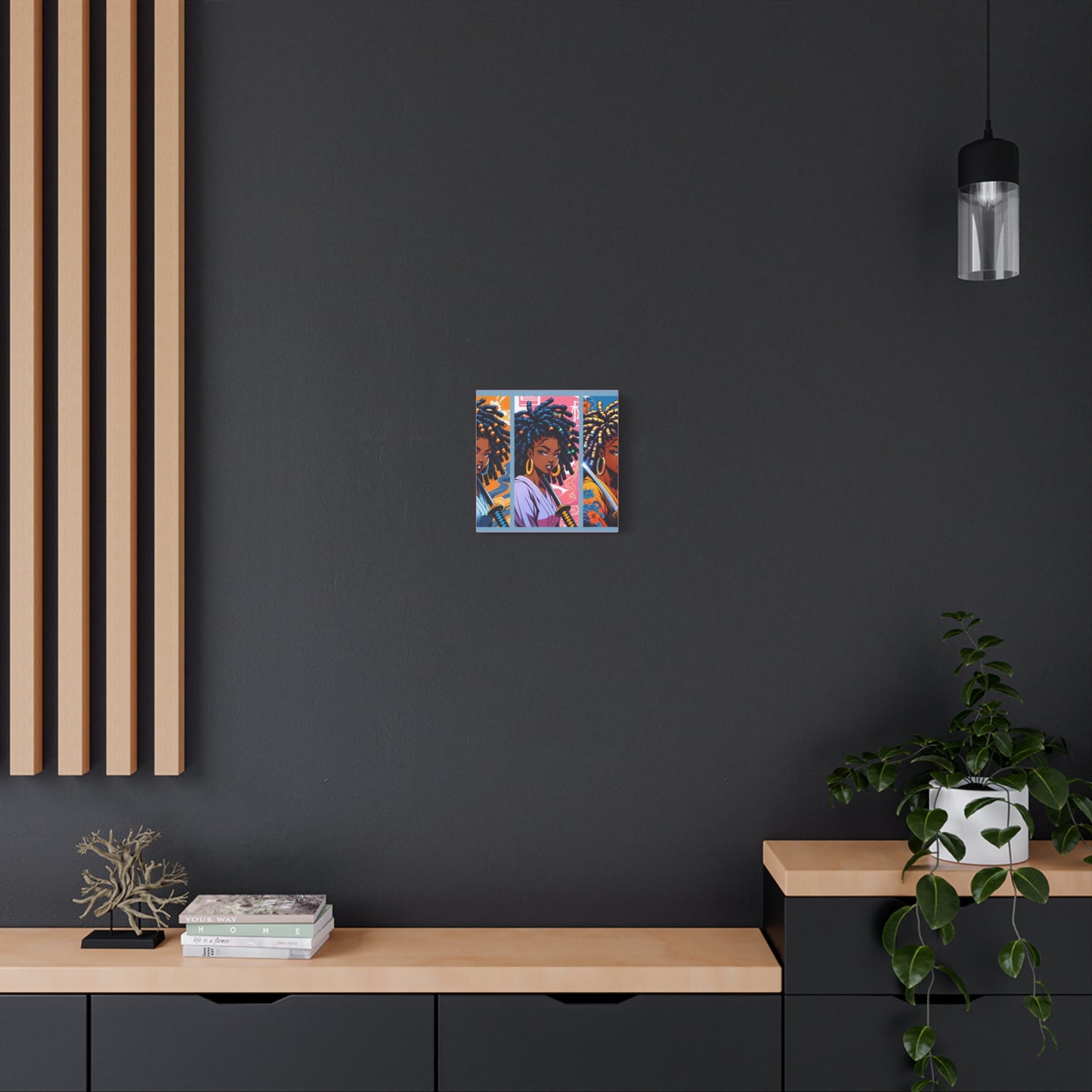 Artistic Canvas Wall Decor, Afrocentric Artwork, Contemporary Home Decor, Unique Gift for Art Lovers, Black-Owned Art