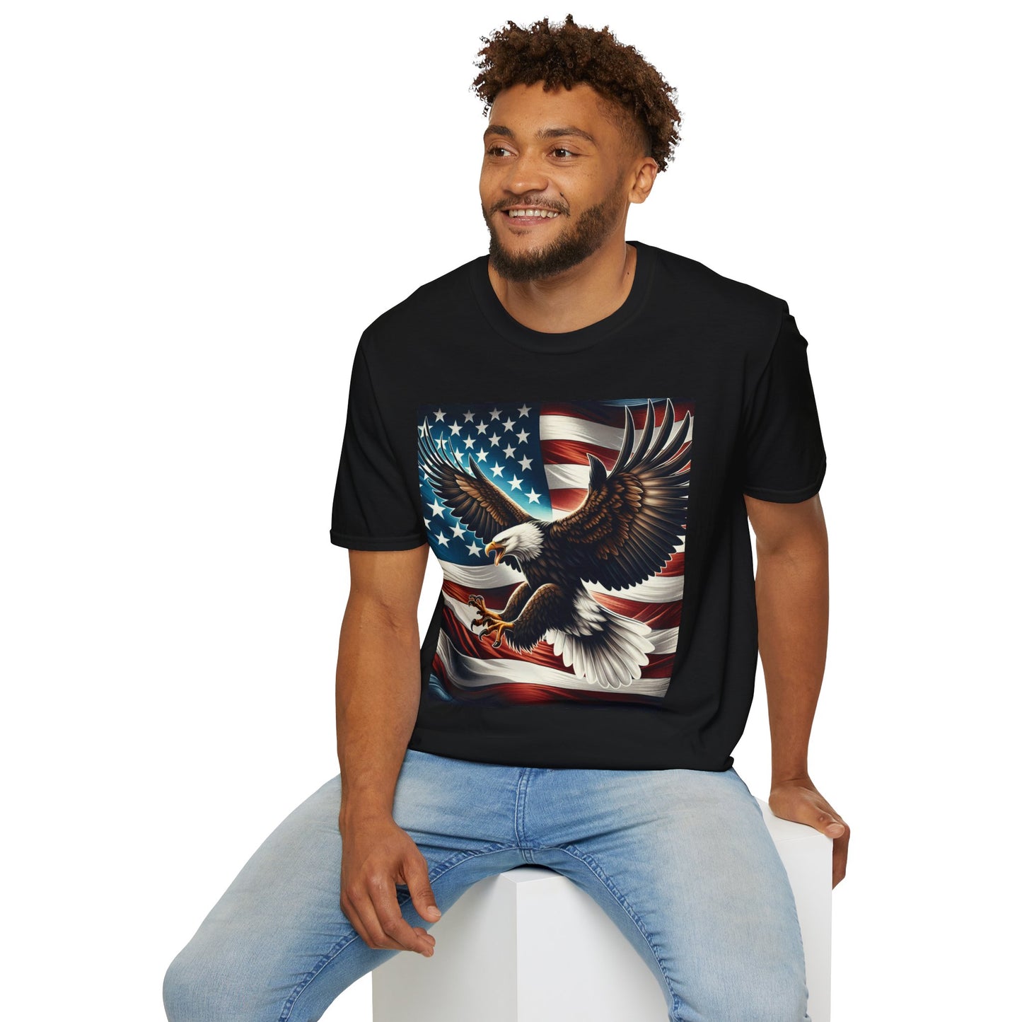 Patriotic Eagle T-Shirt | American Flag Shirt, Unisex Tee, 4th of July, Memorial Day, Veteran's Day Wear, Casual Style