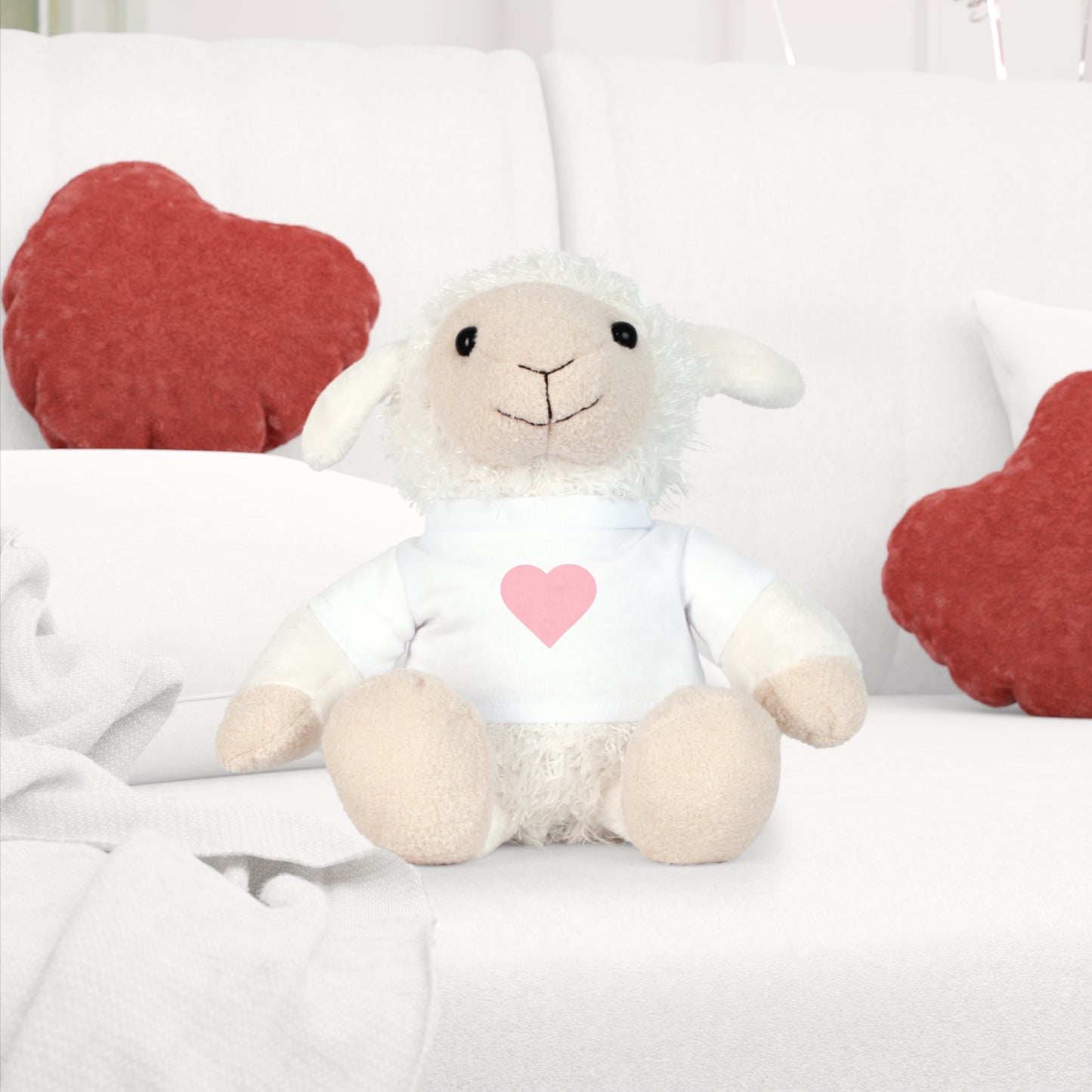Adorable Heart-Purple Plush Toy with Custom T-Shirt, Cute Gift for Kids, Baby Shower, Birthday, Valentine's Day, Nursery Décor
