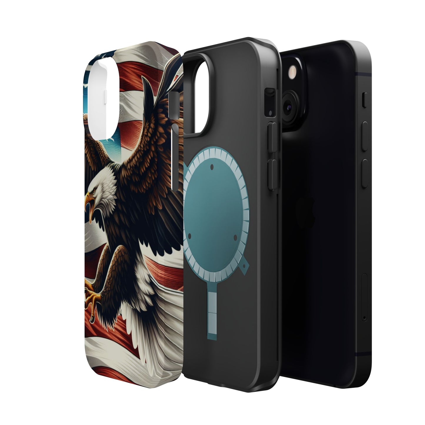 iPhone 13-16  Patriotic Eagle Magnetic Tough Cases, 4th of July