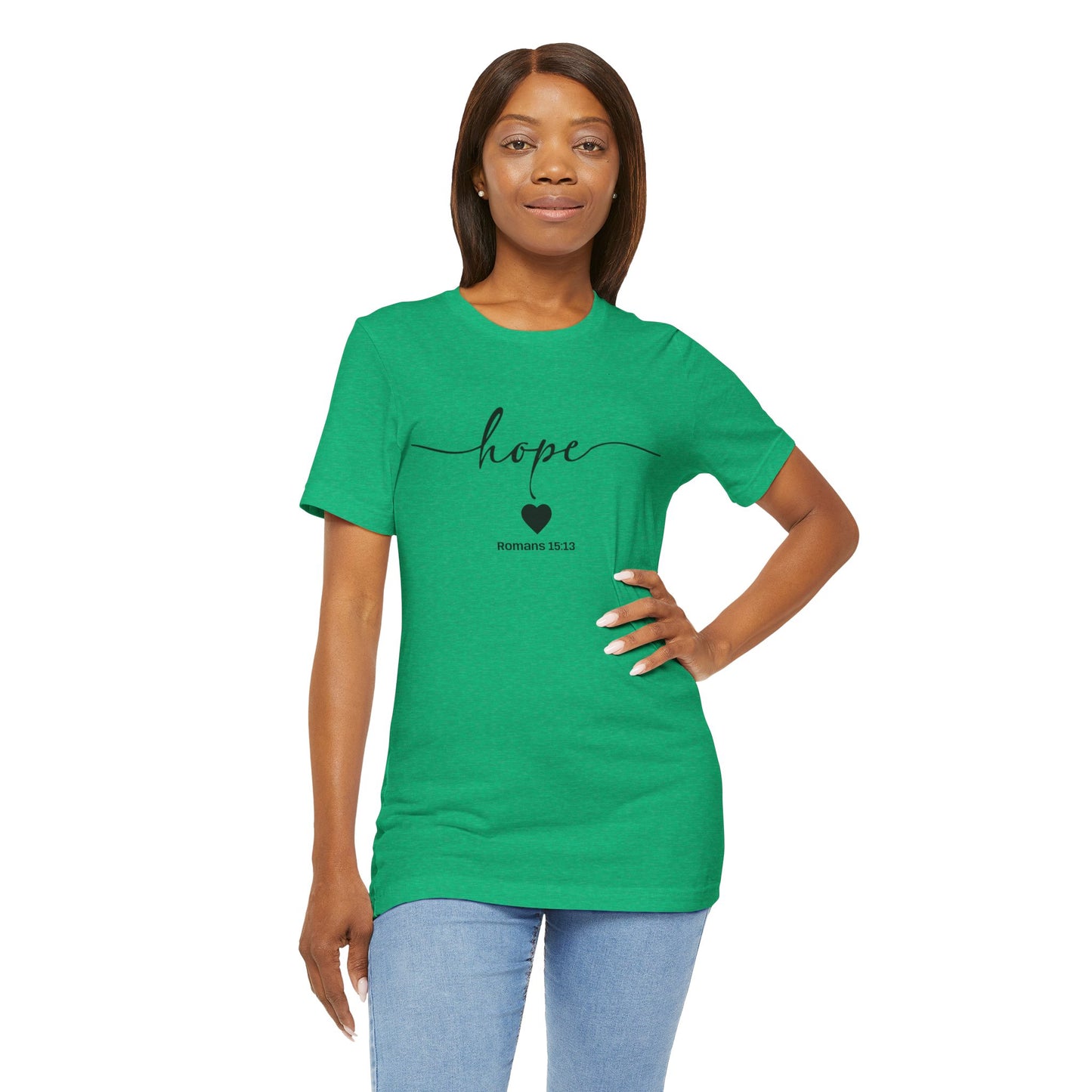 Hope-Inspired Unisex Short Sleeve Tee | Christian Gift, Inspirational Apparel, Motivational Shirt, Faith-Based Clothing, Bible Verse Tee