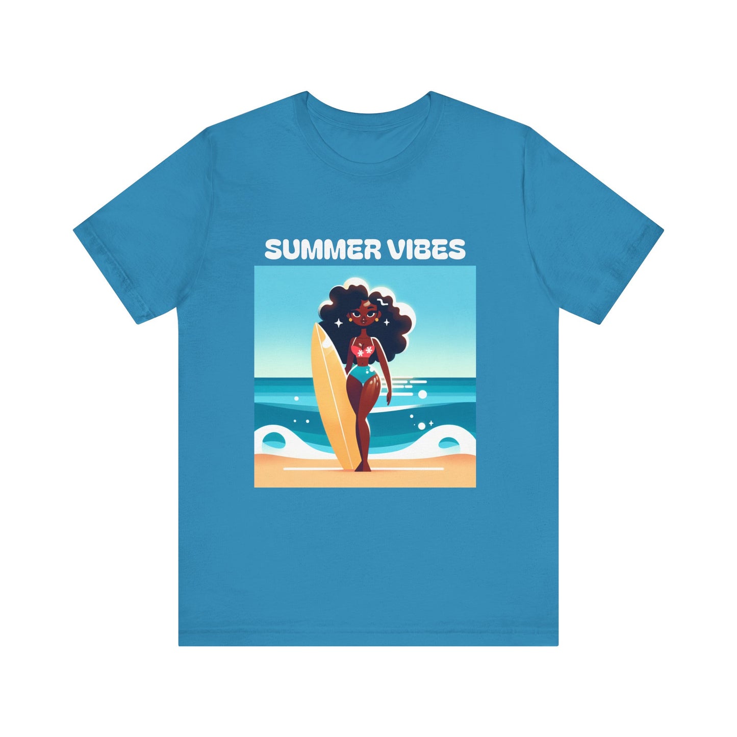 Summer Vibes, Fun Tee, Unisex Short Sleeve T-Shirt, Beachwear, Vacation Outfit, Fun in the Sun, Gift for Surf Lovers
