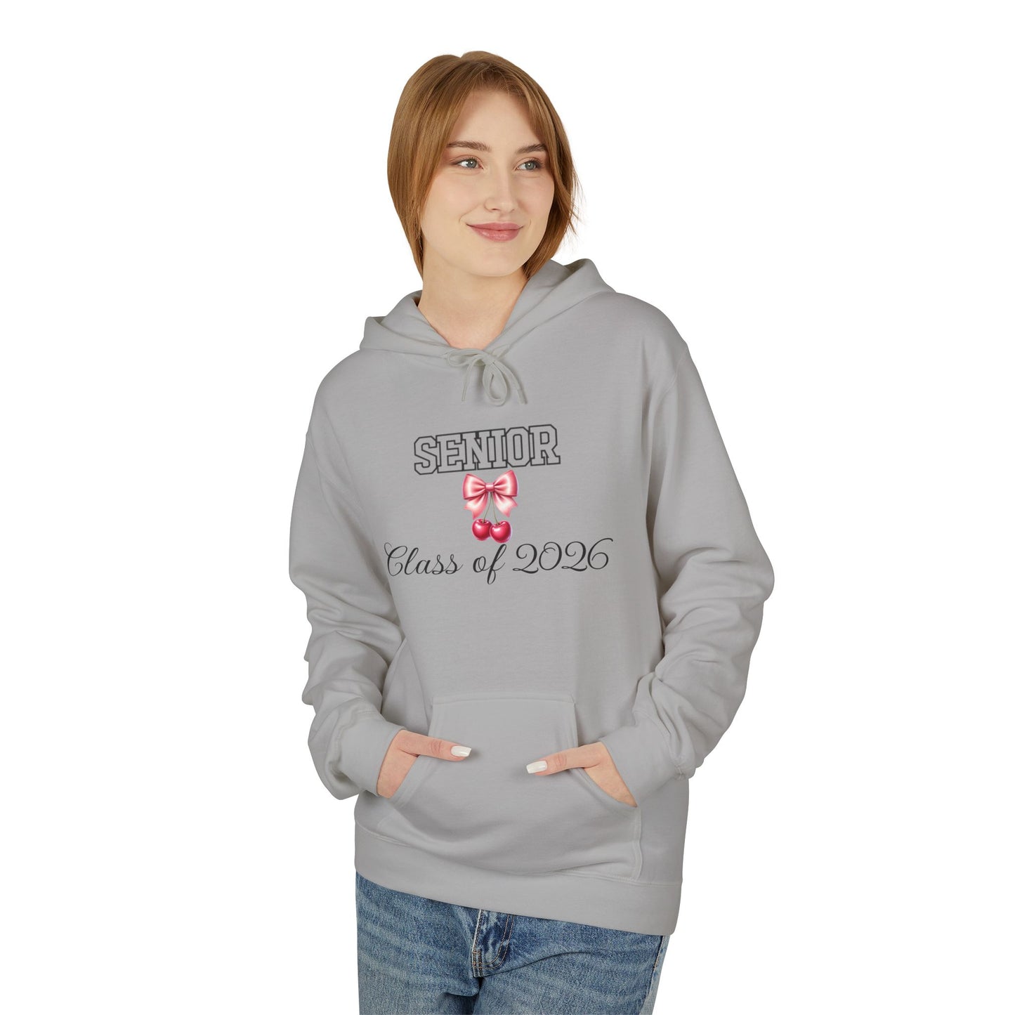 Sleek Senior Class of 2026 Hoodie, Graduation Gift, College Bound Apparel, Unisex Fleece Sweatshirt, Cozy Campus Wear