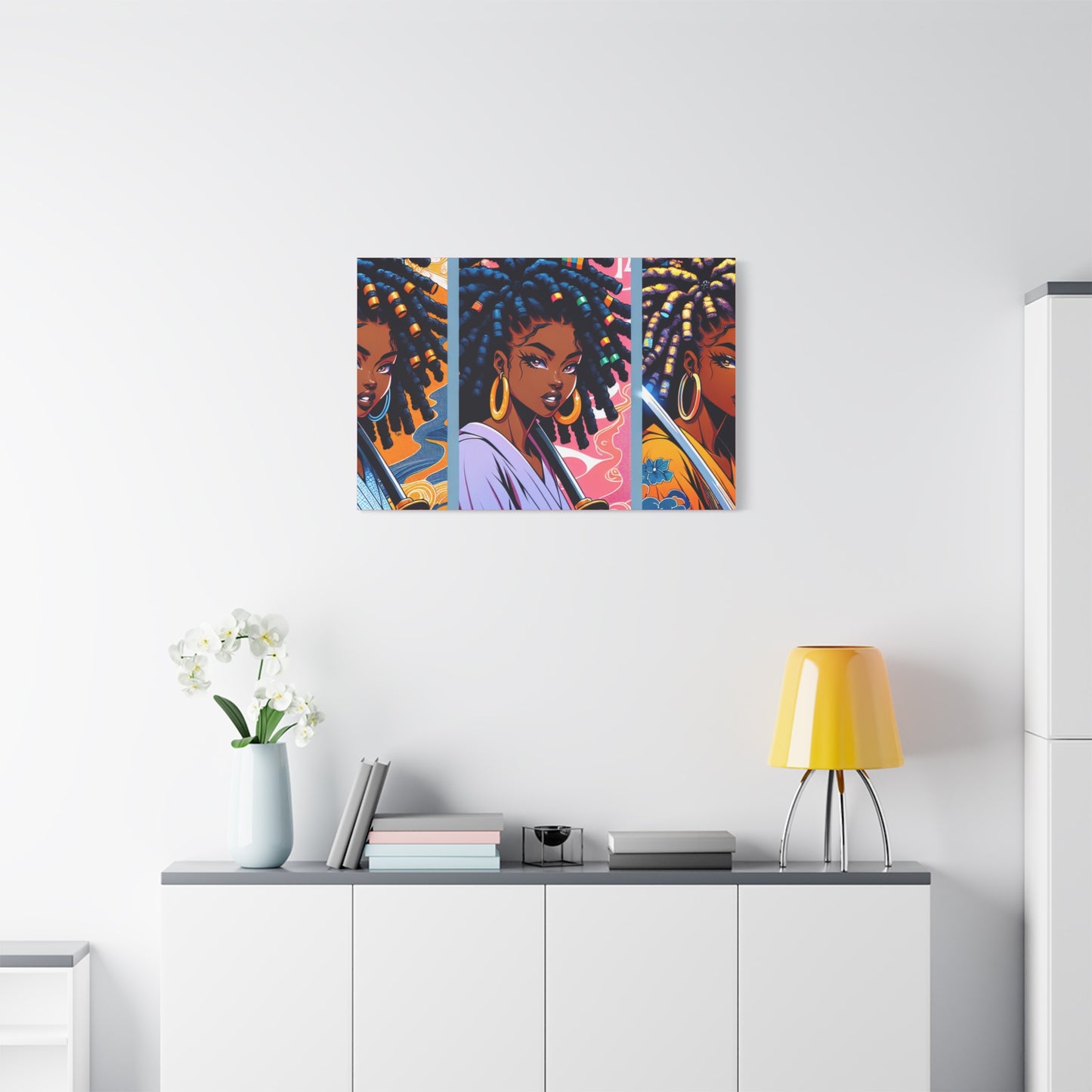 Artistic Canvas Wall Decor, Afrocentric Artwork, Contemporary Home Decor, Unique Gift for Art Lovers, Black-Owned Art
