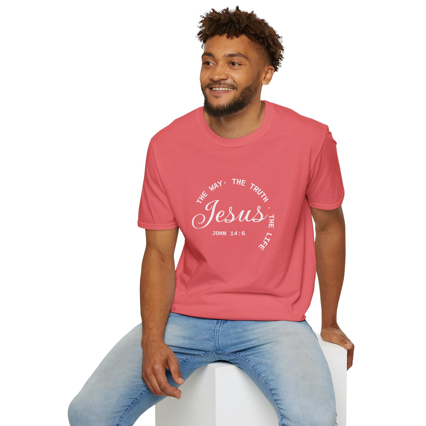 Faith-Inspired Unisex Softstyle T-Shirt, Inspirational Tee, Religious Apparel, Gift for Christians, Scripture Shirt, Casual Faith Wear