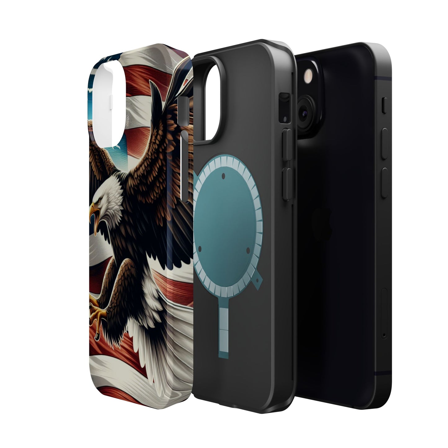 iPhone 13-16  Patriotic Eagle Magnetic Tough Cases, 4th of July