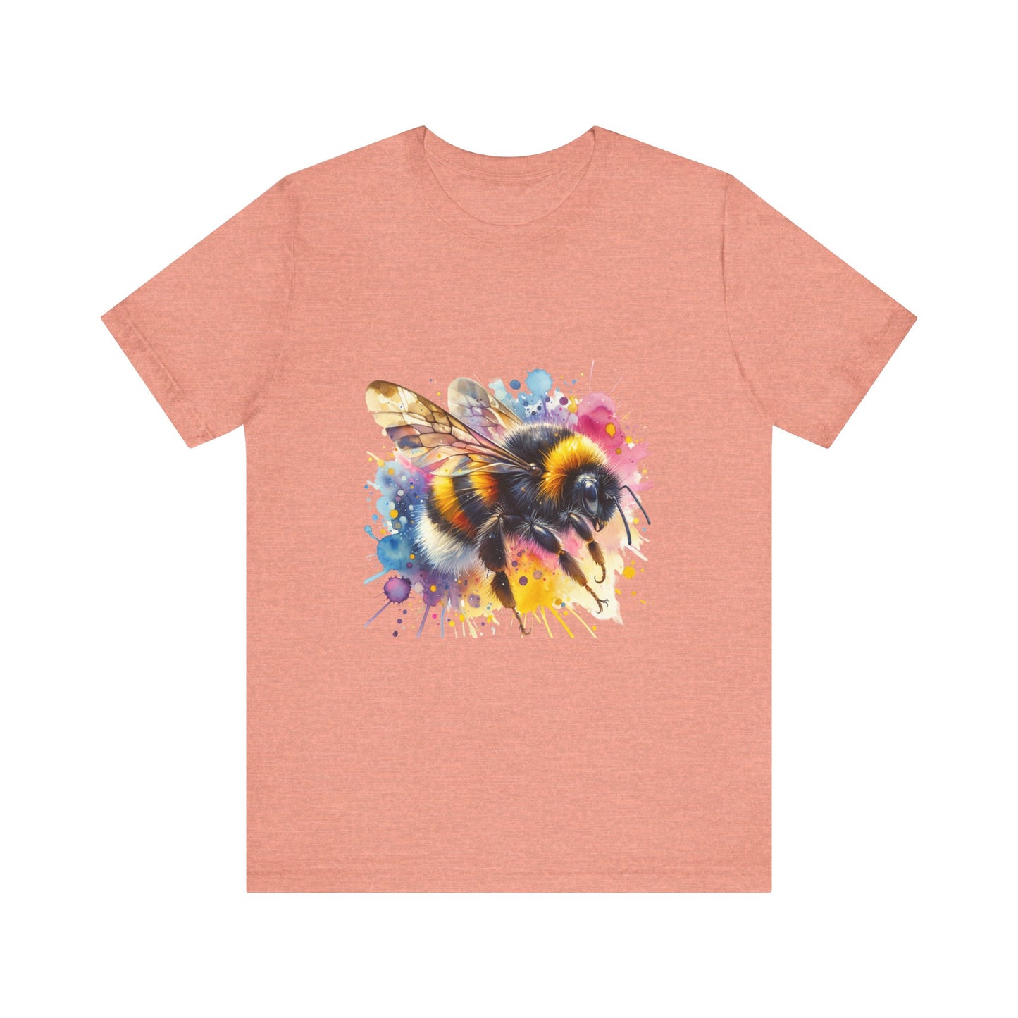 Bee Watercolor Unisex Tee | Nature Lover Gift, Summer Style, Eco-Friendly Fashion, Bee Conservation Awareness, Birthday Present